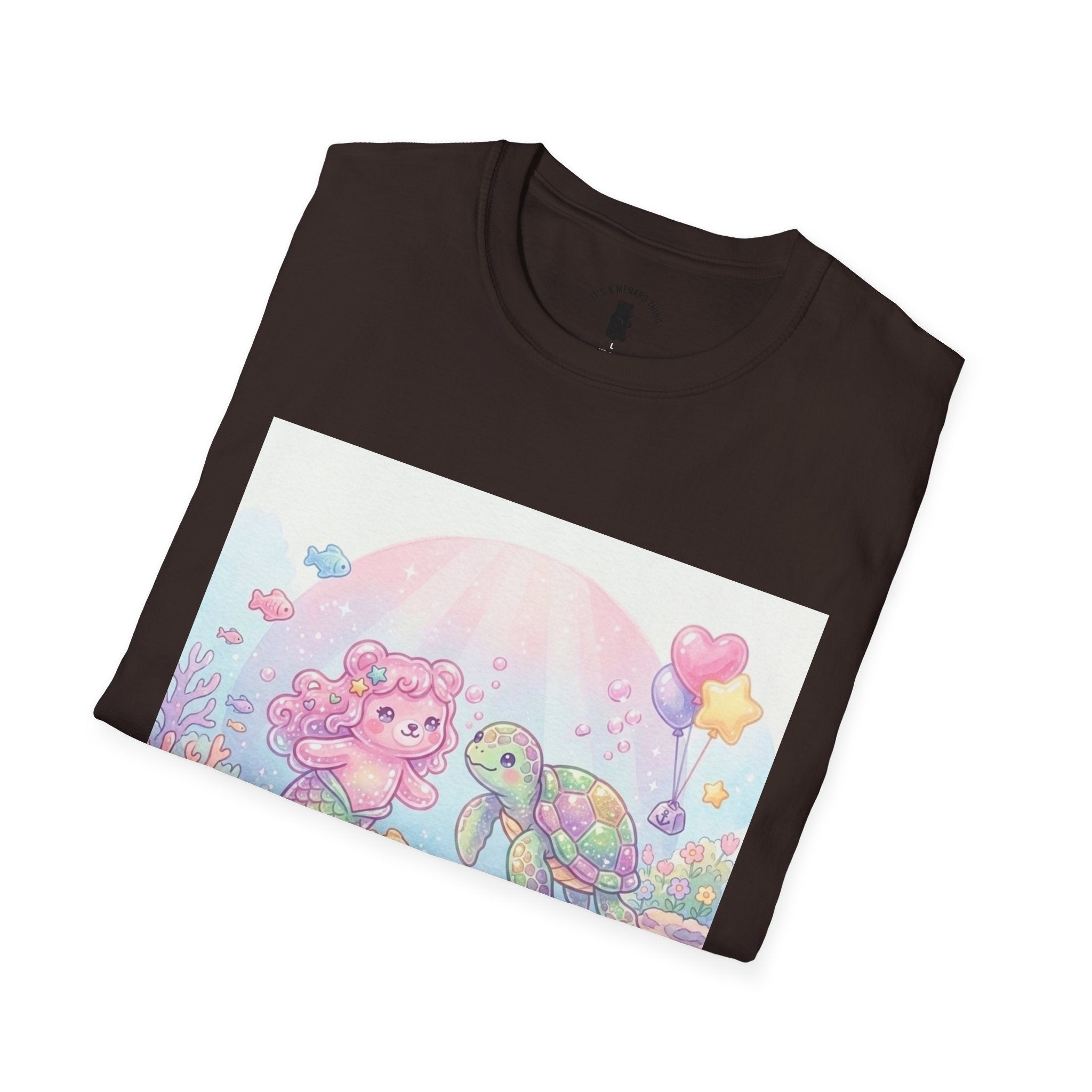 Pink Gummy Mermaid & Turtle friend, Gooey Gummy Freinds- Kawaii Graphic T-Shirt