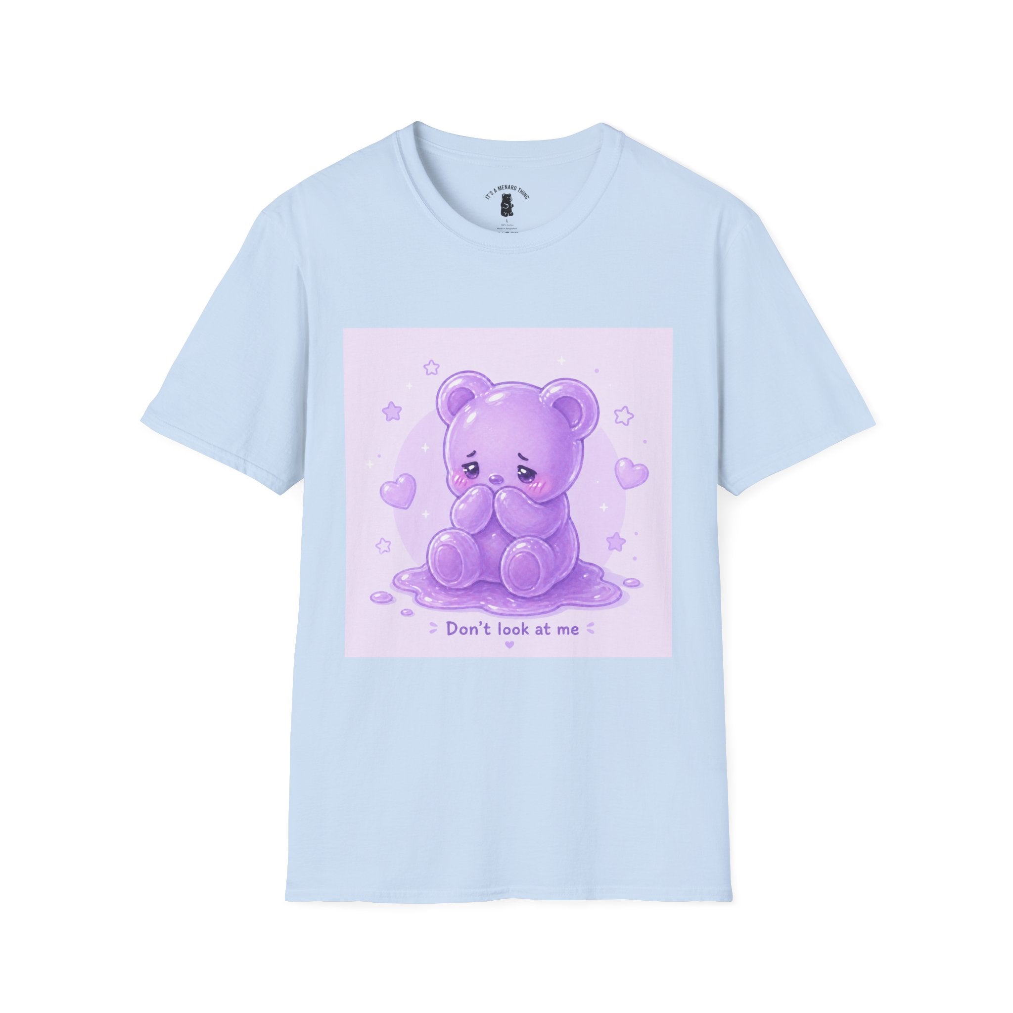"Don't Look at Me" Shy gooey Gummy bear Kawaii T-Shirt
