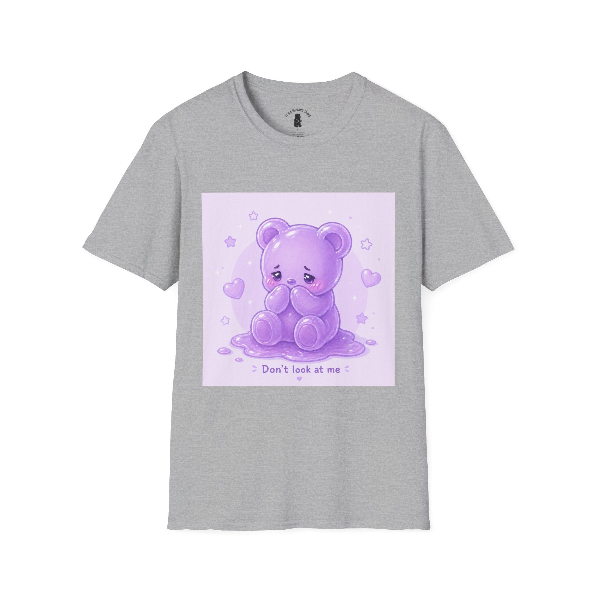 "Don't Look at Me" Shy gooey Gummy bear Kawaii T-Shirt