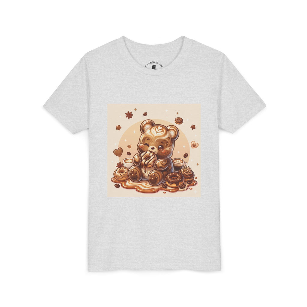Coffee & Donuts Gooey Gummy Bear Graphic Kids Shirt