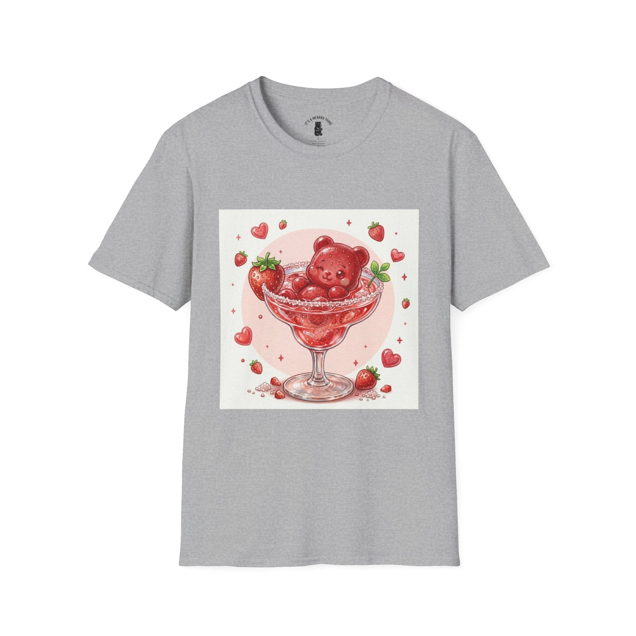 Strawberry Daiquiri Icey, Boozy Gooey Gummy Bears- Kawaii Graphic T-Shirt