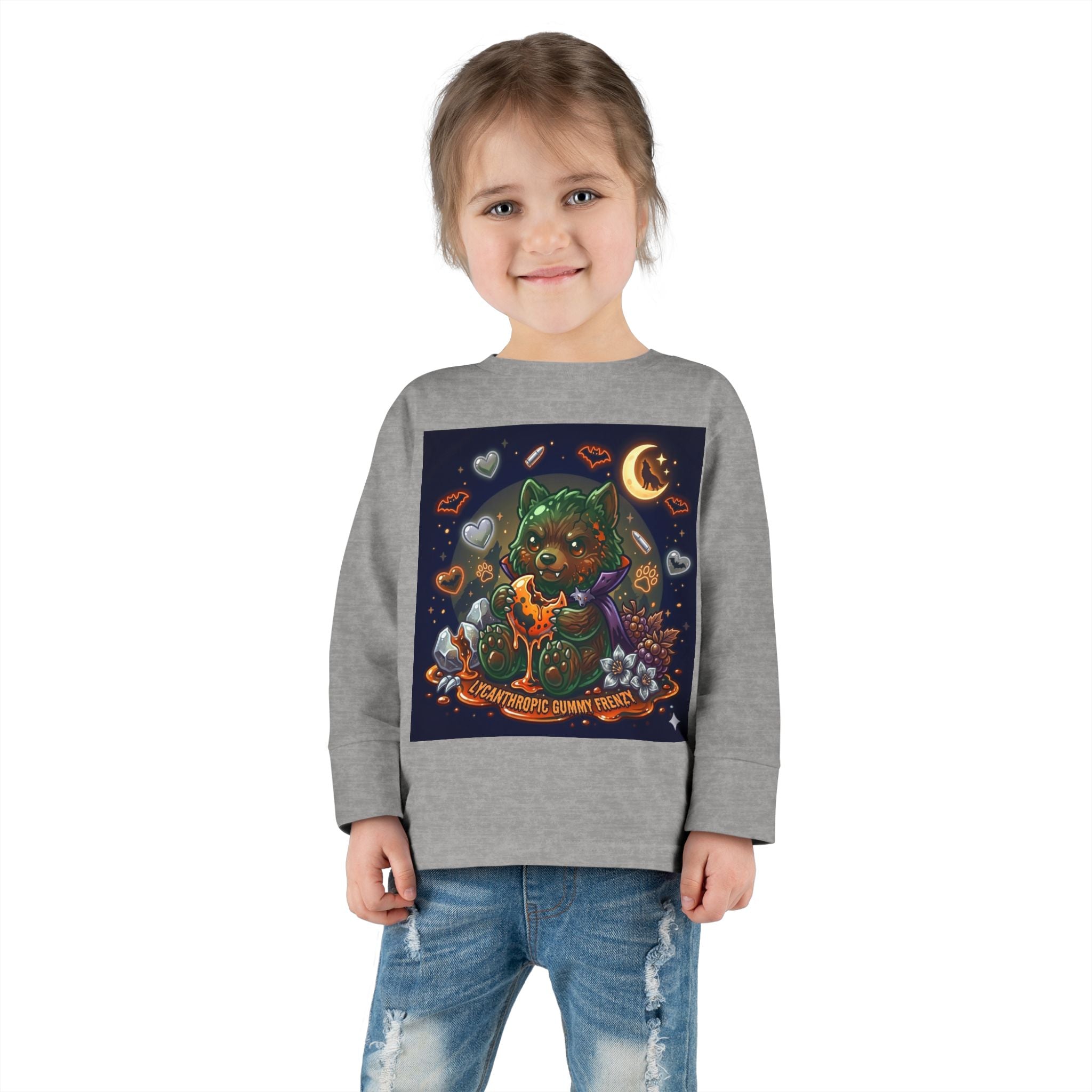 Werewolf Oozy Bear Gummy Halloween Special- Graphic Long Sleeve Shirt
