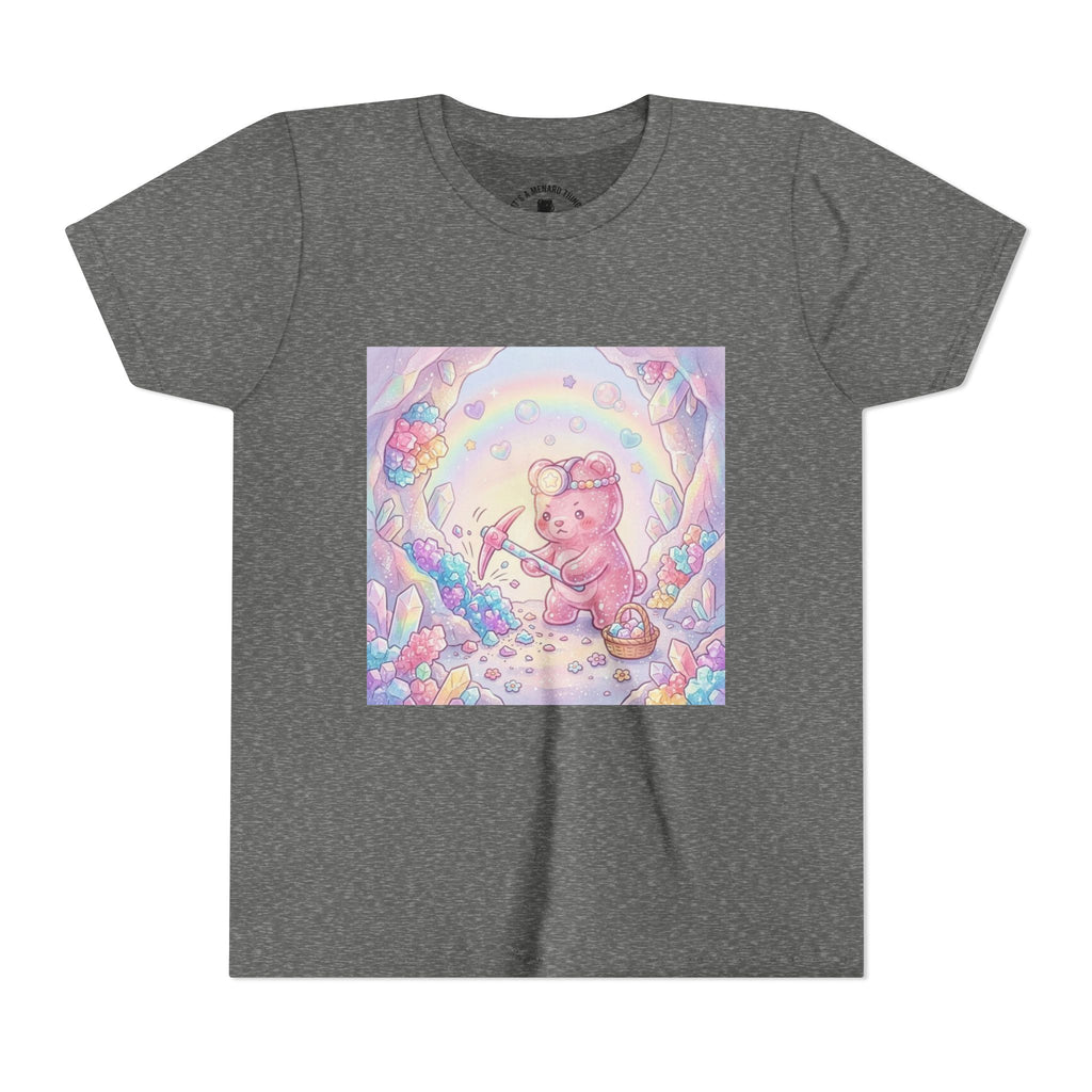 Digging for Crystal Candy Pink Gooey Gummy Bear Illustration