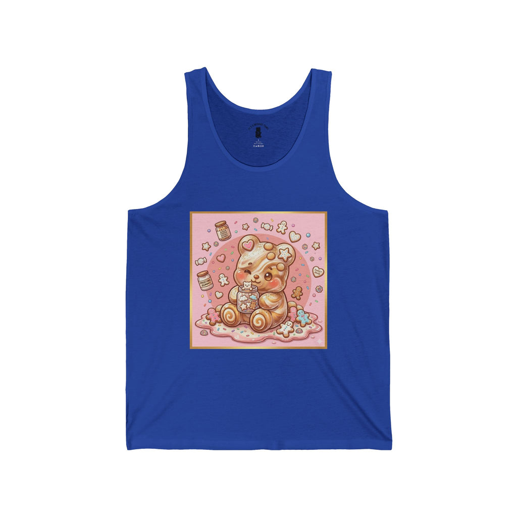 Frosted Sugar Cookie, Gooey Gummy Bear Friend — Cute Graphic Tank Top