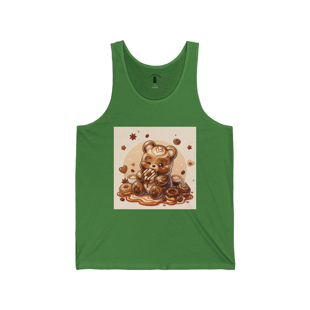 Chocolate Donuts & Espresso Coffee Swirl Gooey Gummy Bear — Cute Graphic Tank Top