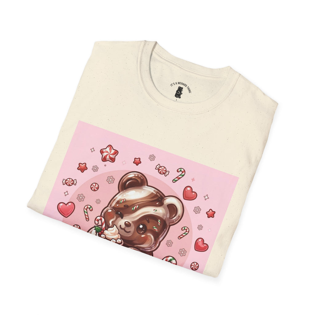 Cute Hot Chocolate and Peppermint stick Gooey Gummy Bear — Kawaii Graphic Tee