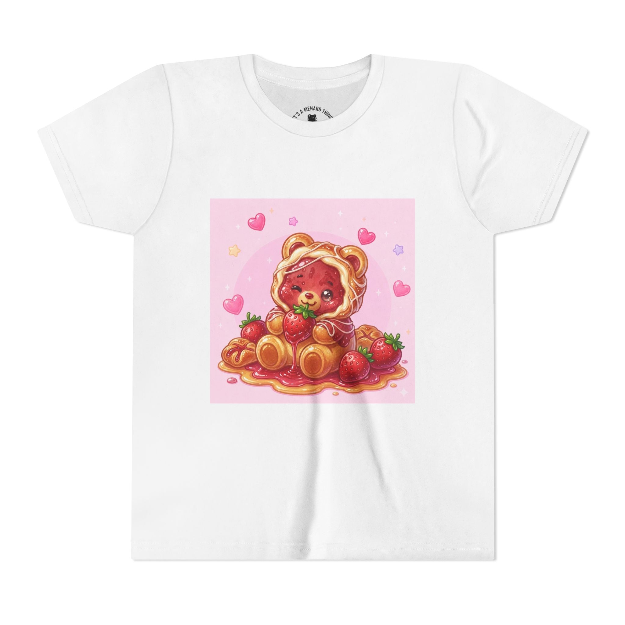 Strawberry Danish Gooey Gummy Bear Graphic Kids T‑Shirt