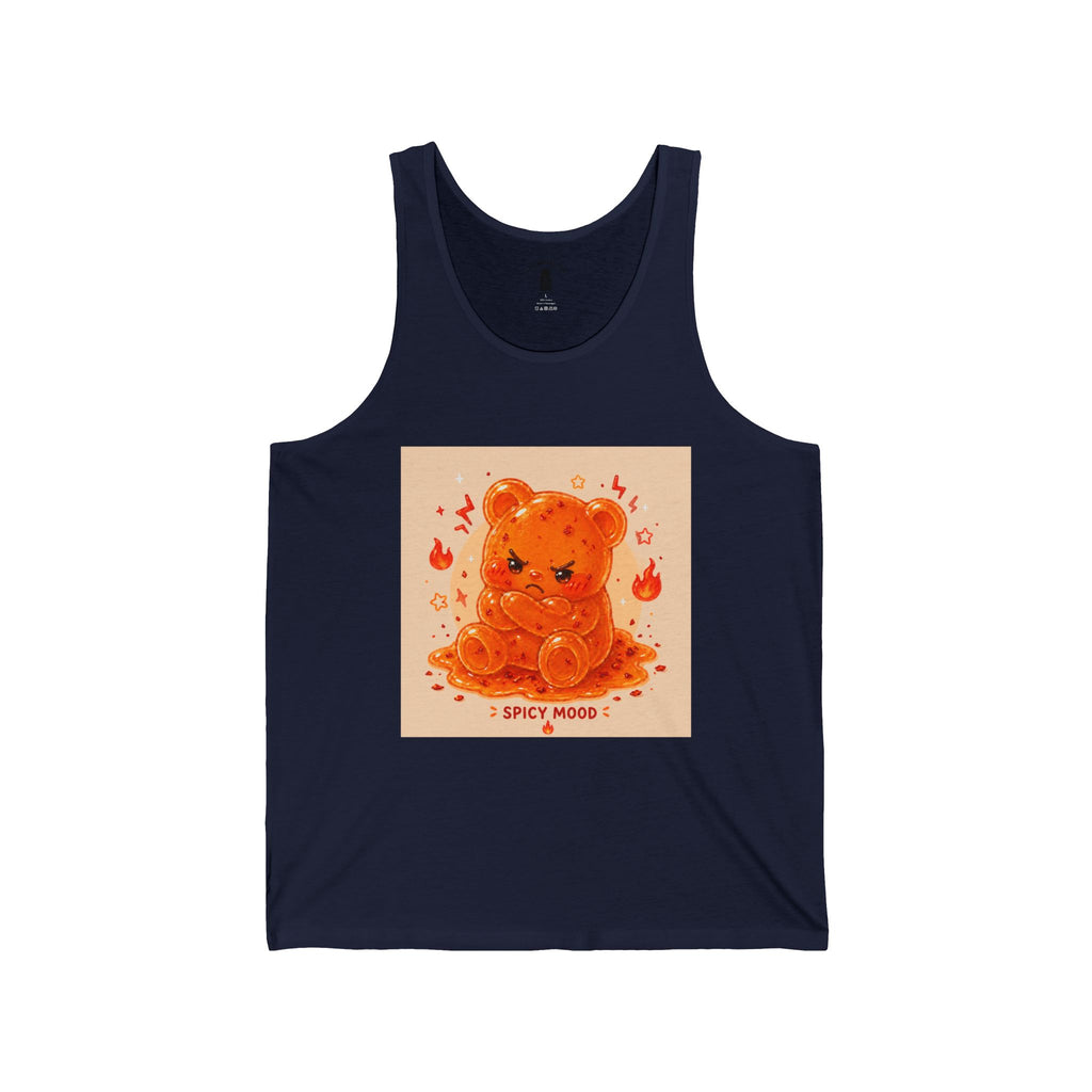 Spicy Mood Orange Pepper flaked Gooey Gummy Bear - Kawaii Graphic Tank Top