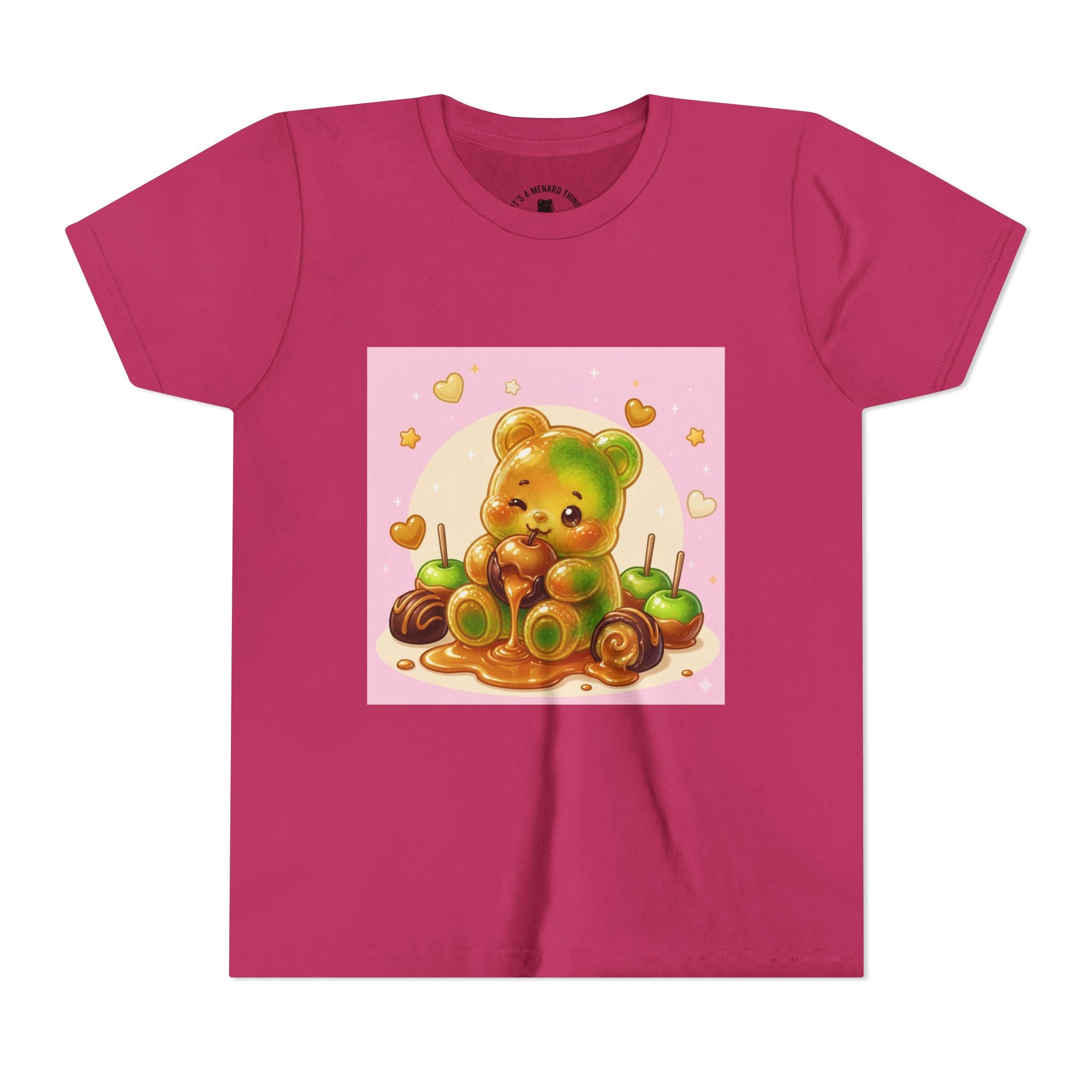 Caramel Apple Gooey Gummy Bear Graphic Kids T-Shirt