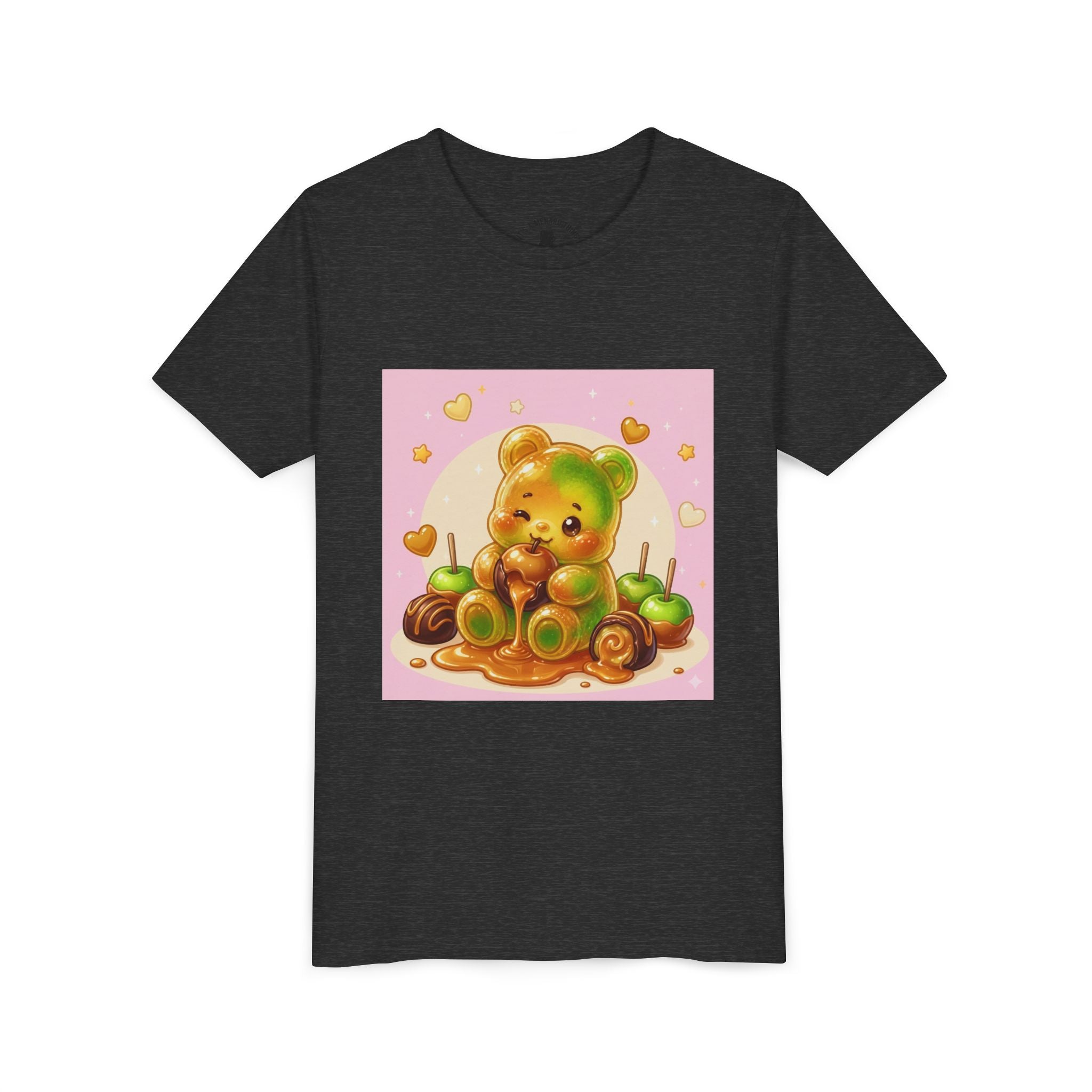 Caramel Apple Gooey Gummy Bear Graphic Kids T-Shirt