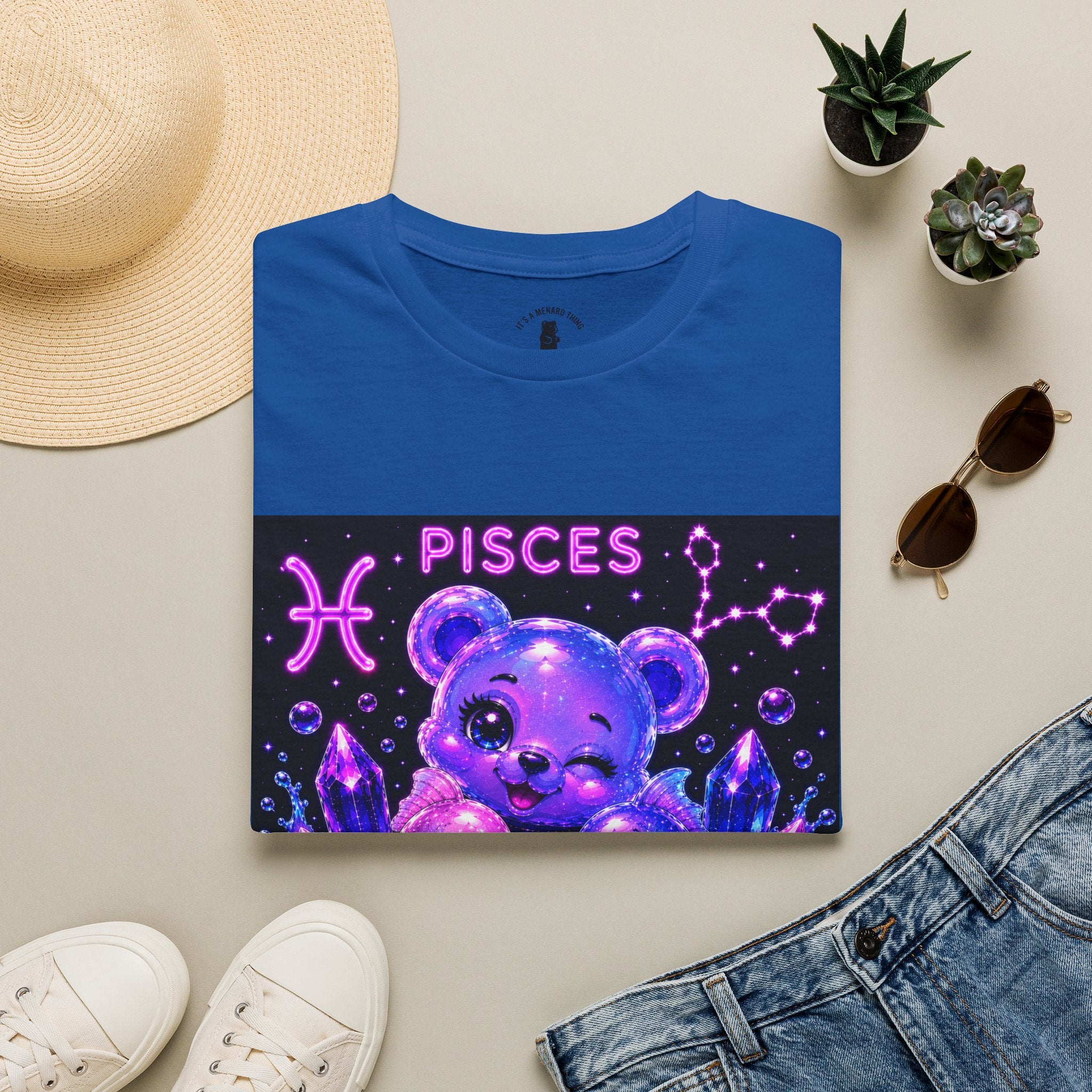 Pisces Zodiac Astrology Oozy Bear Friend Special Addition- Graphic Shirt