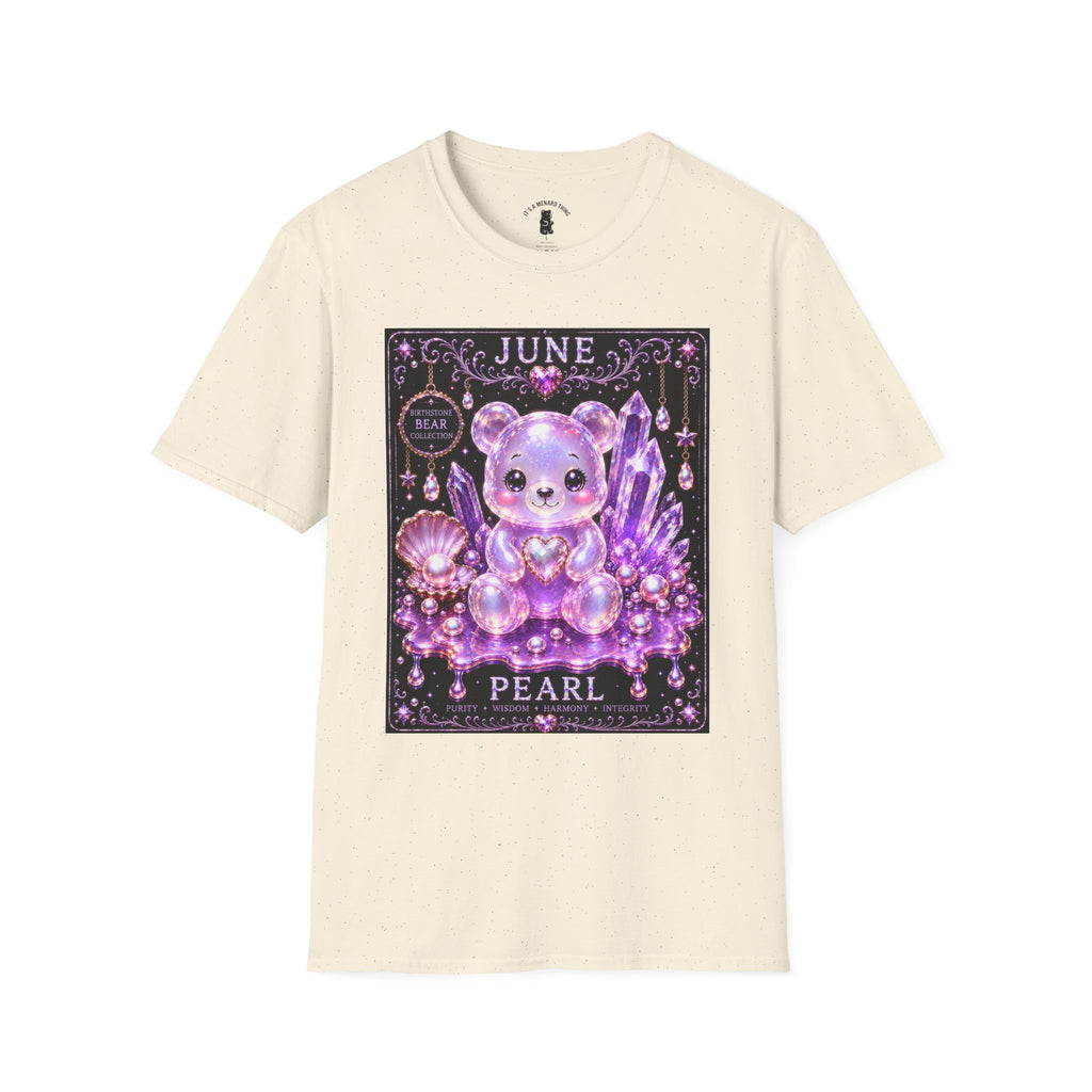 June Birthstone Pearl Crystal Oozy Bears Special Addition- Graphic Shirt