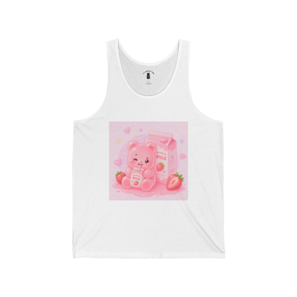 Strawberry Milk Pink Gooey Gummy Bear — Cute Pastel Graphic T-Shirt