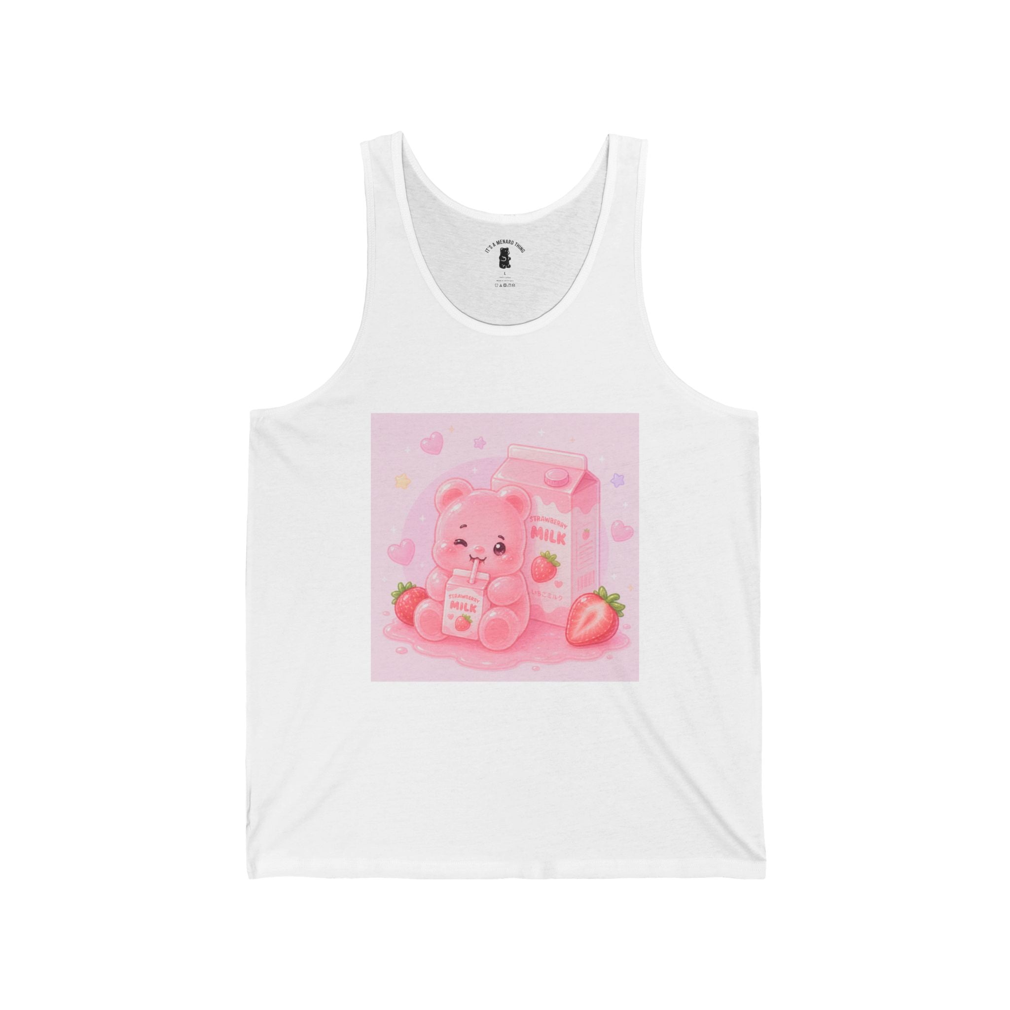 Strawberry Milk Pink Gooey Gummy Bear — Cute Pastel Graphic T-Shirt