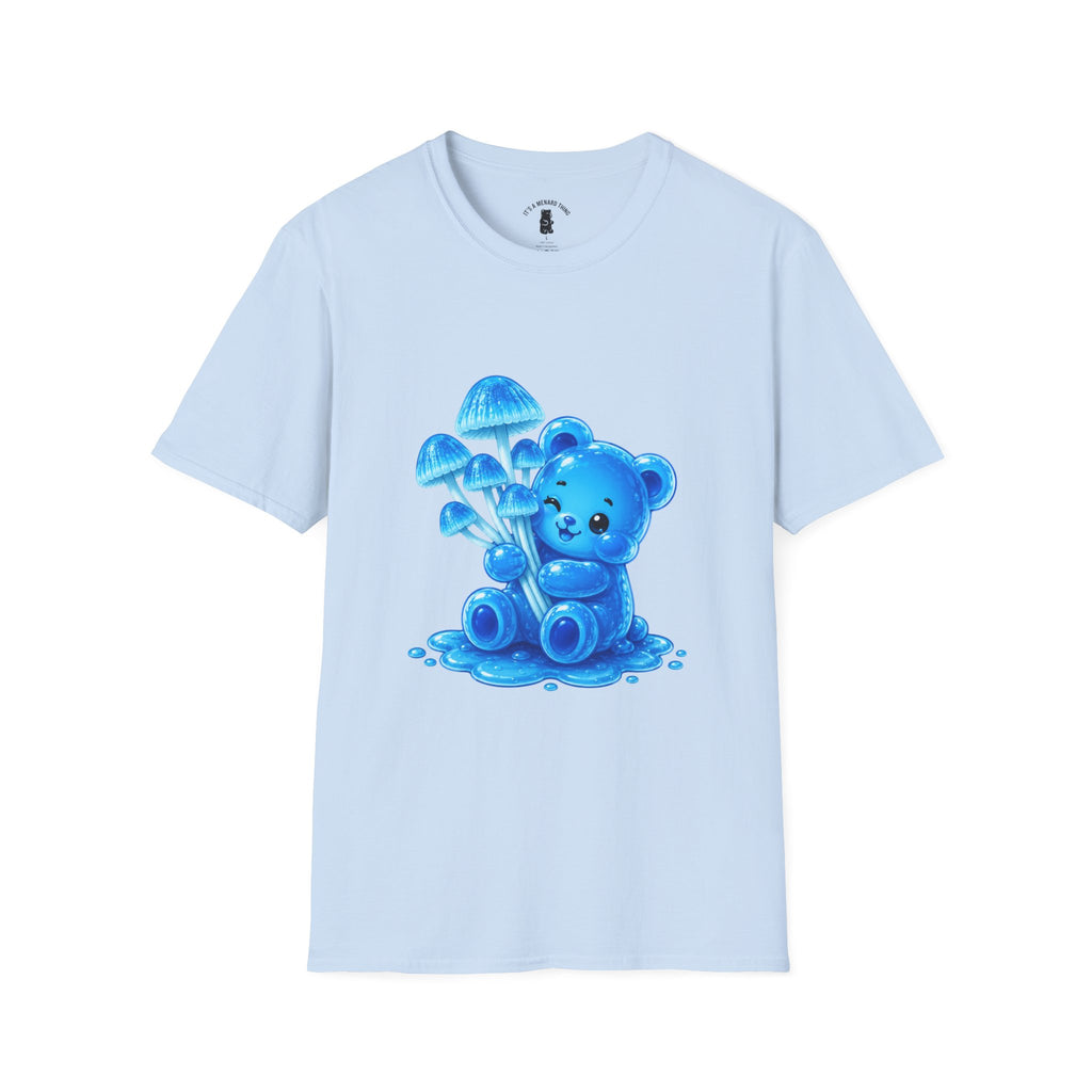 Small Cluster of Blue Mini pipe Mushrooms, Oozy Bear Special- Graphic Shirt