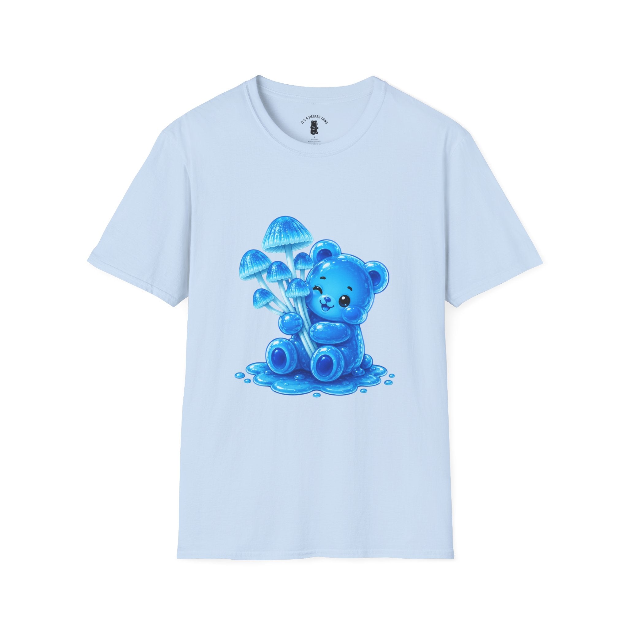 Small Cluster of Blue Mini pipe Mushrooms, Oozy Bear Special- Graphic Shirt