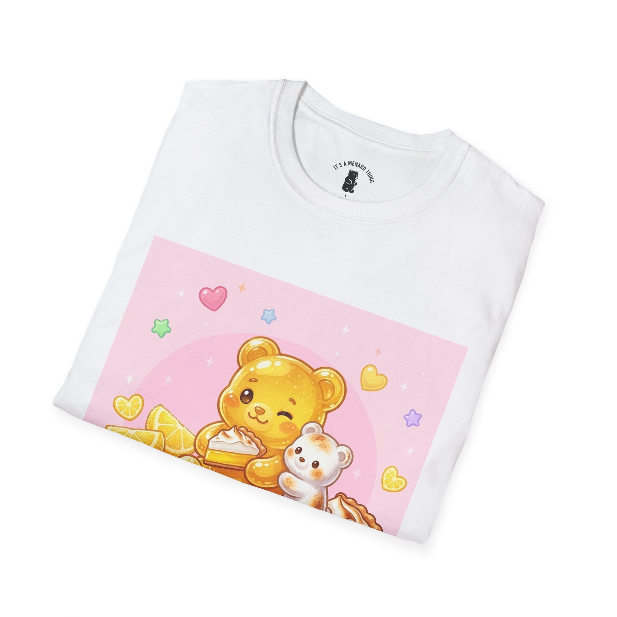 Lemon Margarine Pie & Whipped Cream Gooey Gummy Bear — Kawaii Graphic T-Shirt