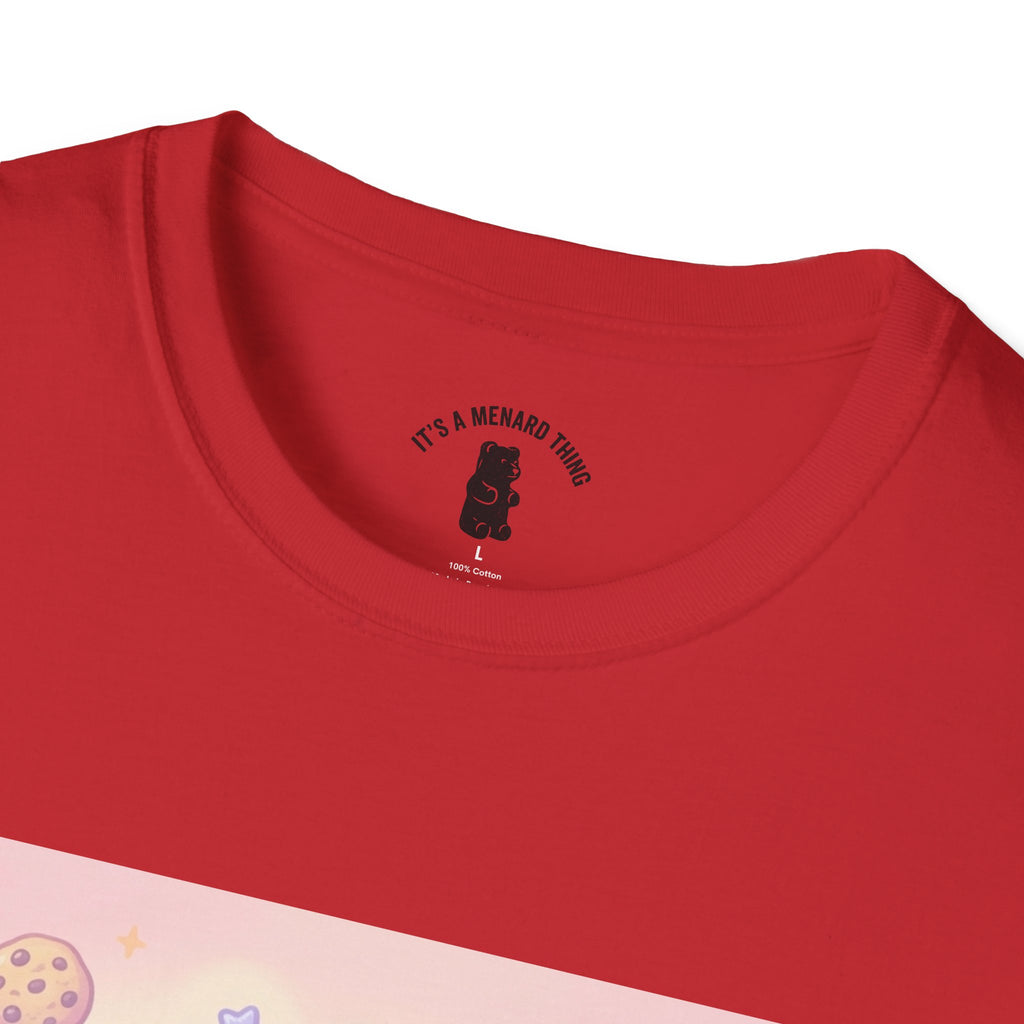 Cookies and Milk, Fudge Gooey Gummy Bear — Kawaii Graphic T-Shirt