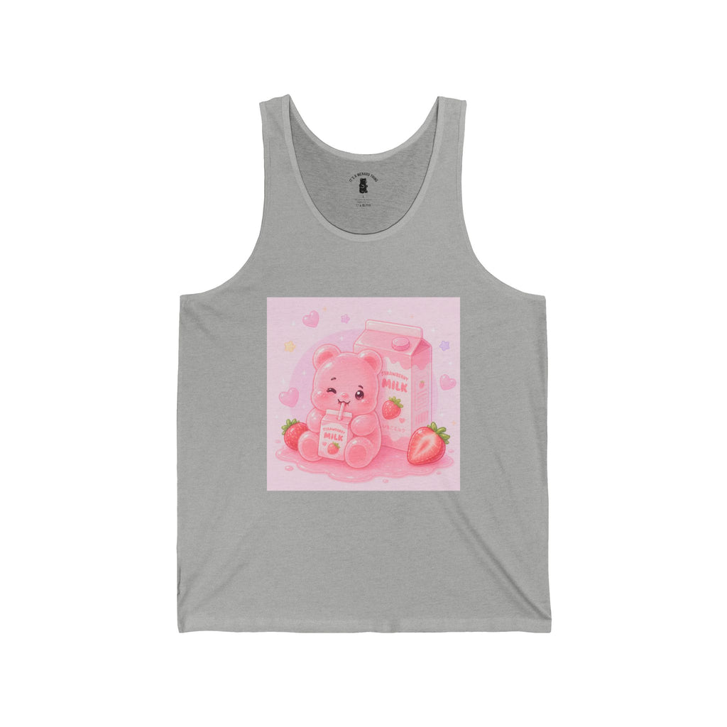 Strawberry Milk Pink Gooey Gummy Bear — Cute Pastel Graphic T-Shirt