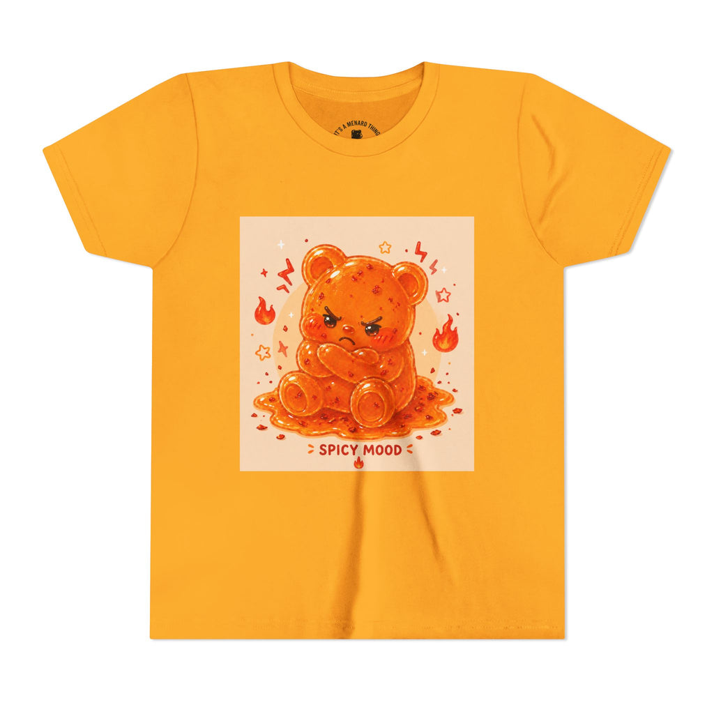 Spicy Mood Tangy Orange Gooey Gummy Bear - Angry Kawaii Bear Graphic