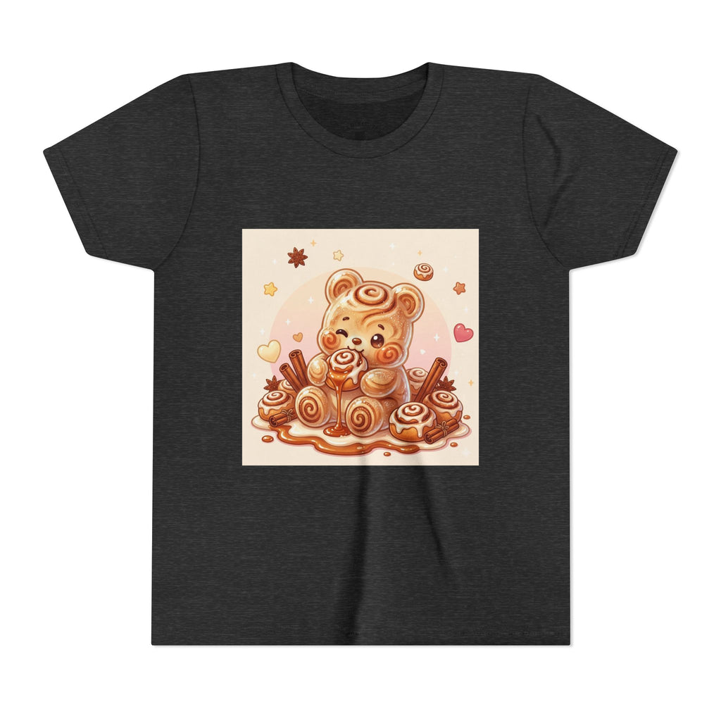 Cinnamon Swirl & Frosting Gooey Gummy Bear Graphic Youth T‑Shirt
