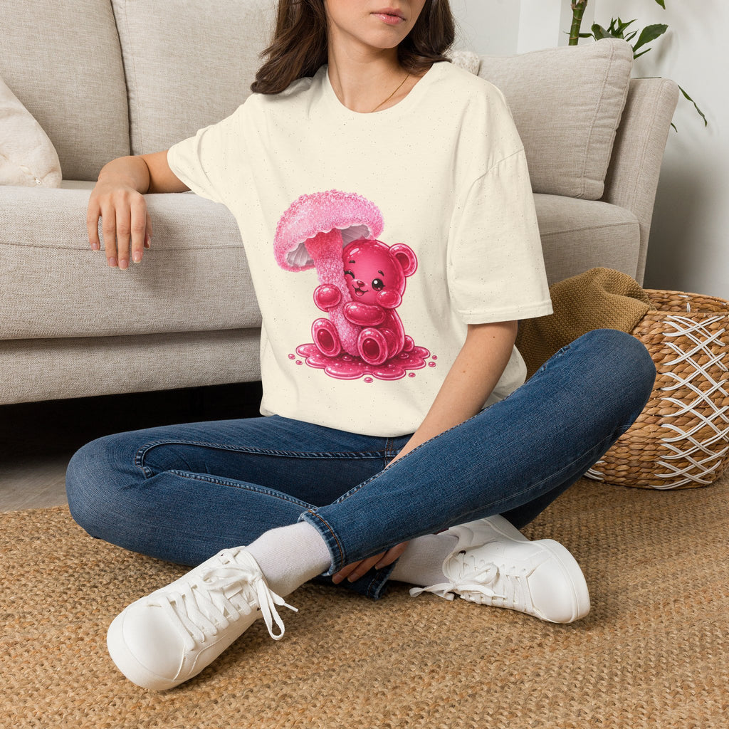 Rare Pink Mushroom Umbrella, Oozy Bear Gummy Friend- Graphic Shirt