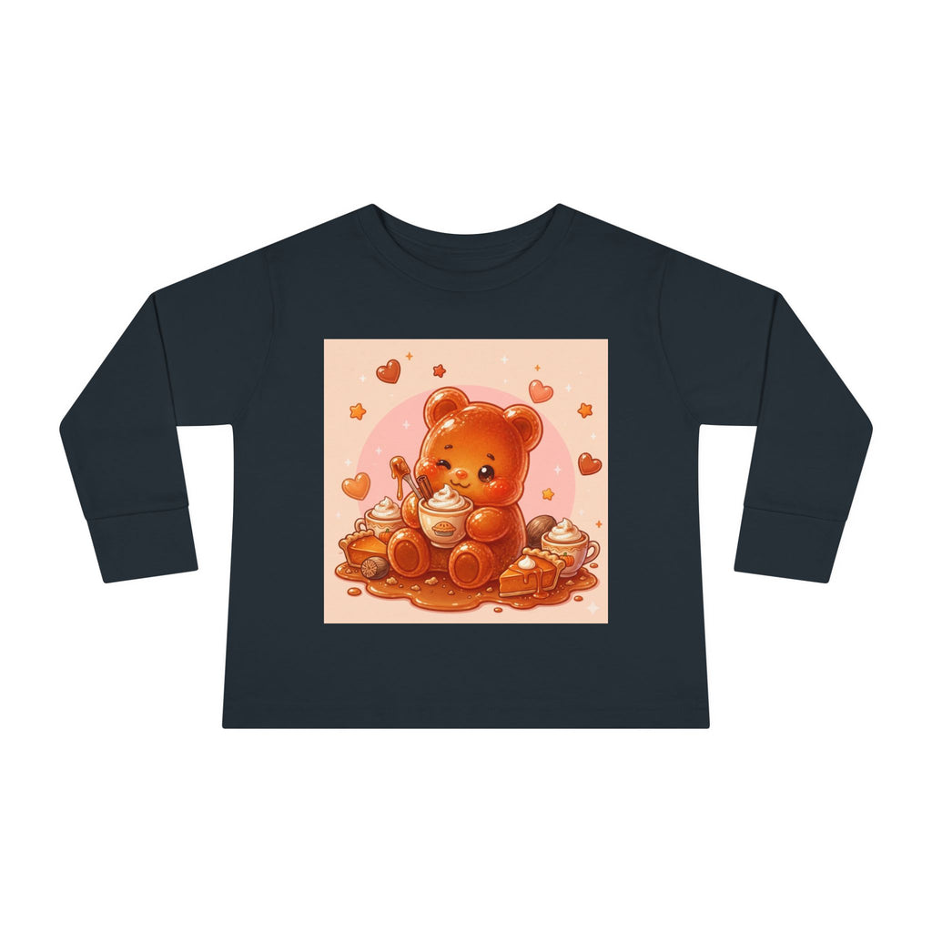Sweet Pumpkin & Spiced Latte, Oozy Bear Gummy Friend- Kids Graphic Long Sleeve Shirt