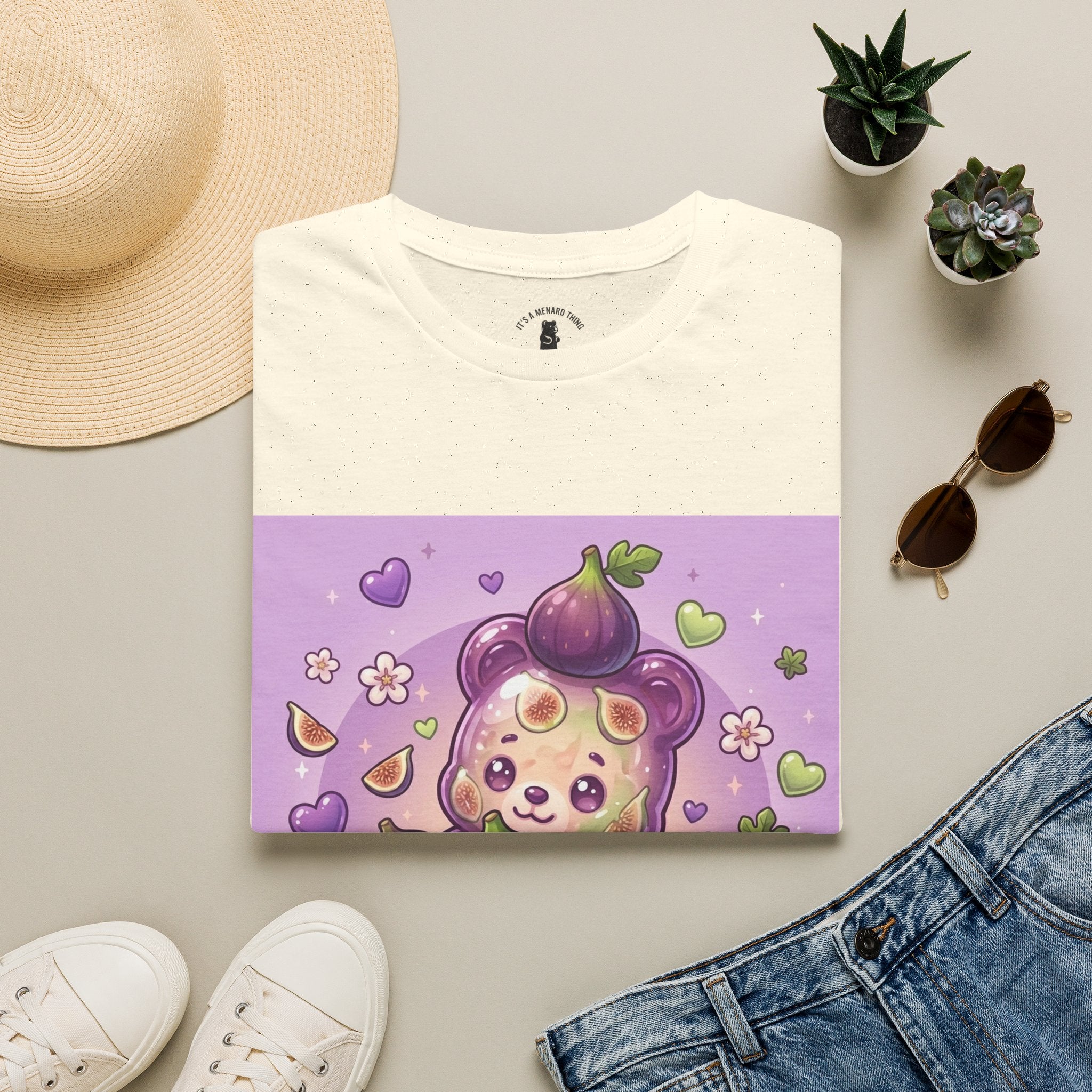 Delicious Ripe Fig, Exotic Oozy Gummy Bear Friend — Kawaii Fruit Design