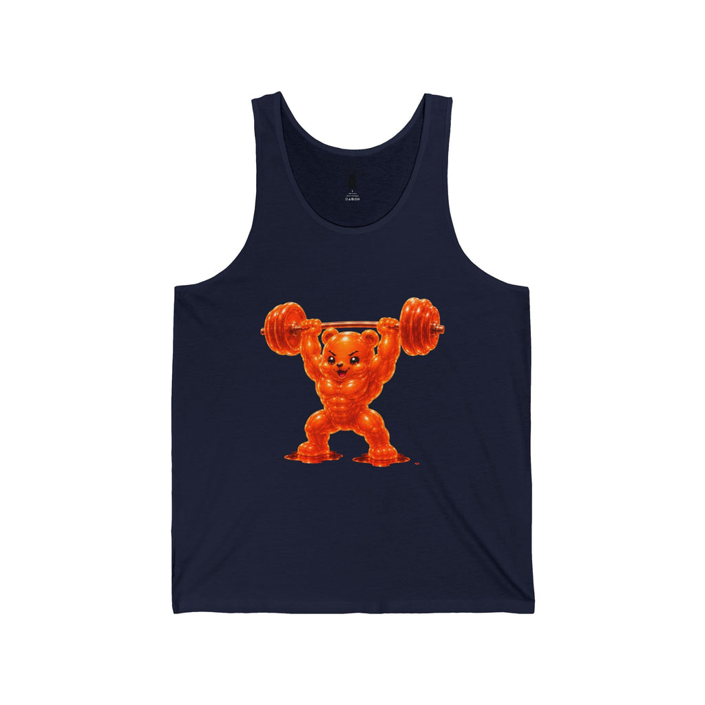 Shredded Orange Buff Oozy Bear, Special Addition Gym Style- Graphic Tank Top