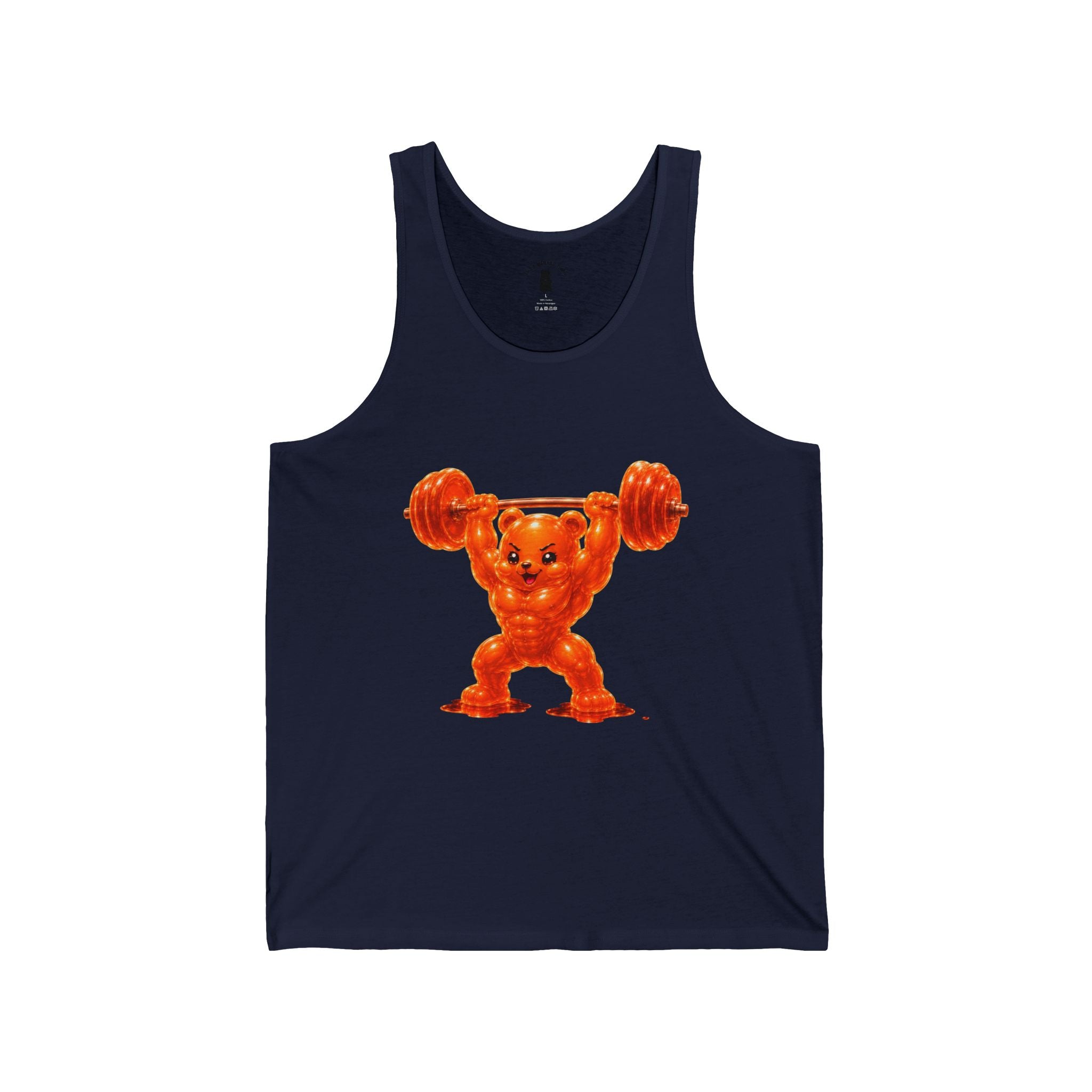 Shredded Orange Buff Oozy Bear, Special Addition Gym Style- Graphic Tank Top