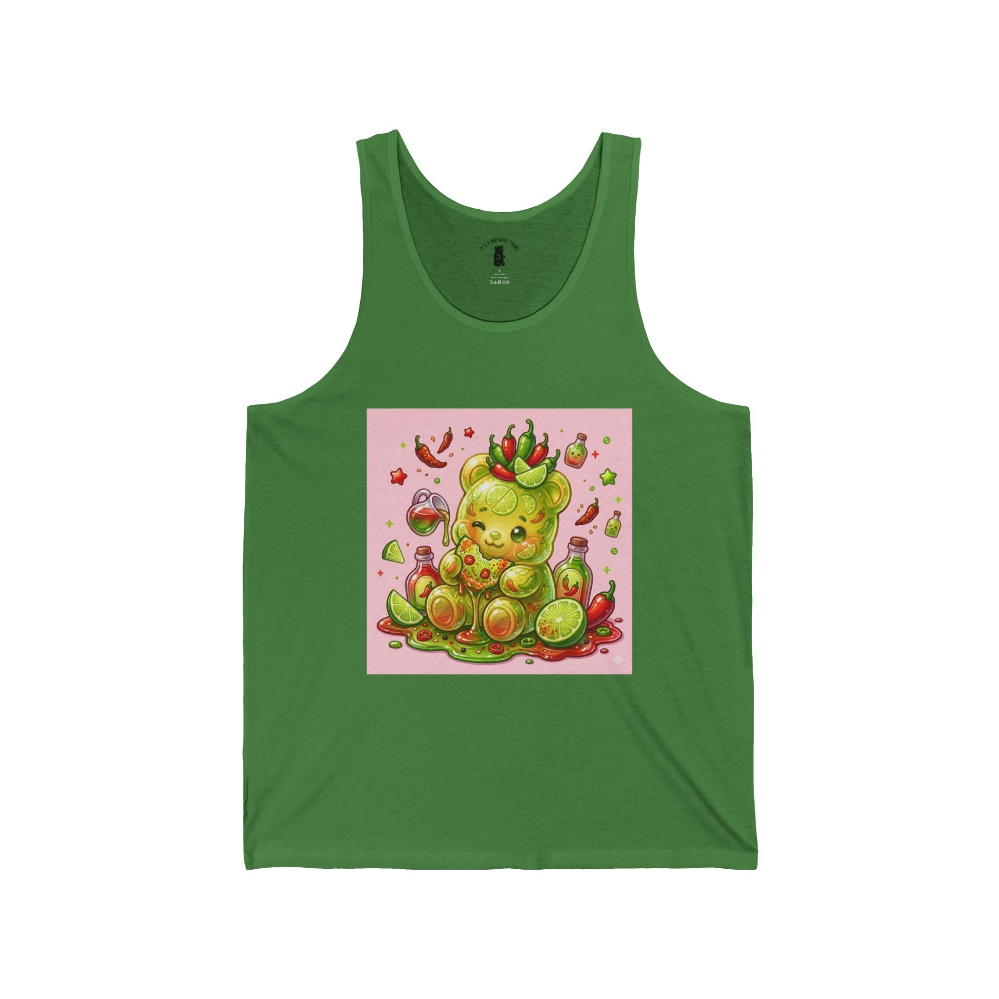Sweet Chili & Lime, Exotic Gooey Gummy Bear Friend — Kawaii Graphic Tank Top