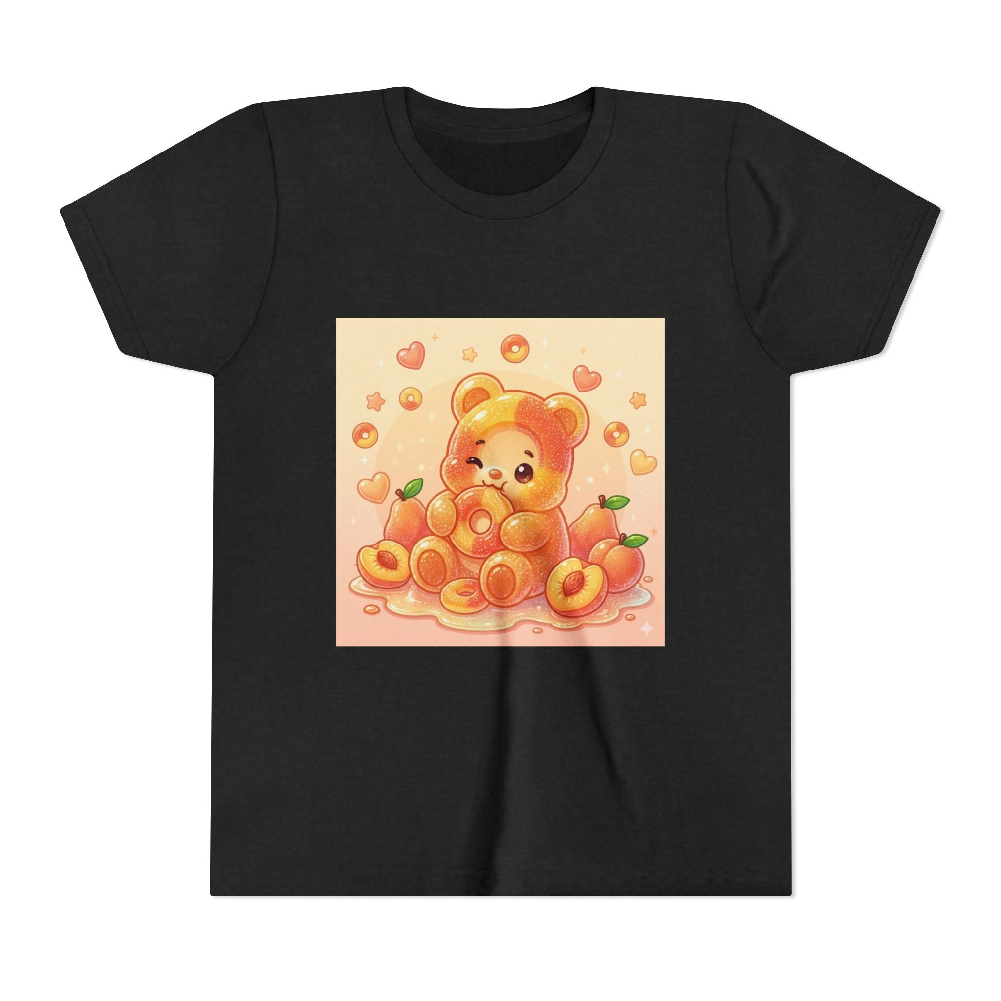 Peach Ring Gooey Gummy Bear Kids Short Sleeve Shirt