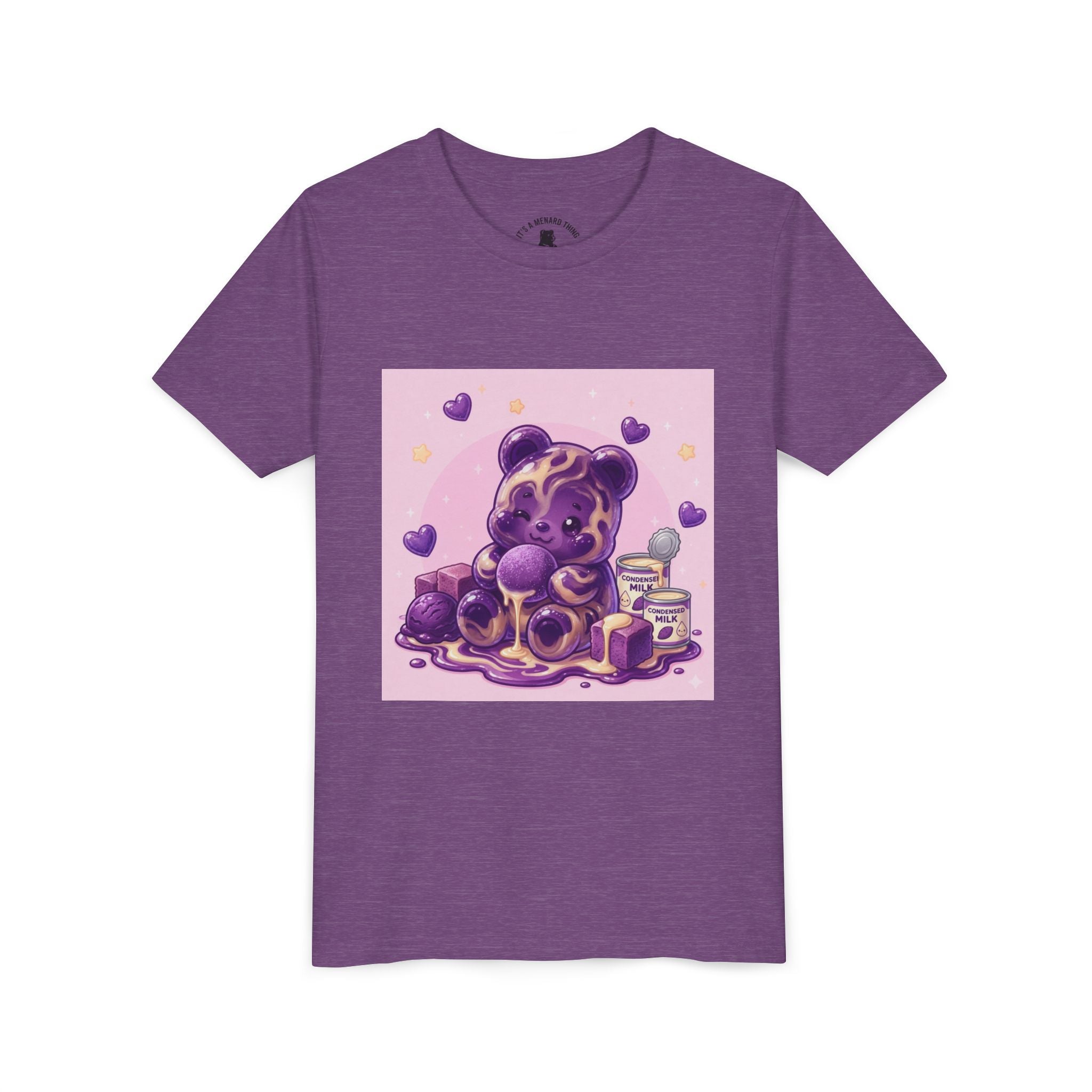 Ube & Condensed Milk Snack roll Gooey Gummy Bear Graphic Youth T-Shirt