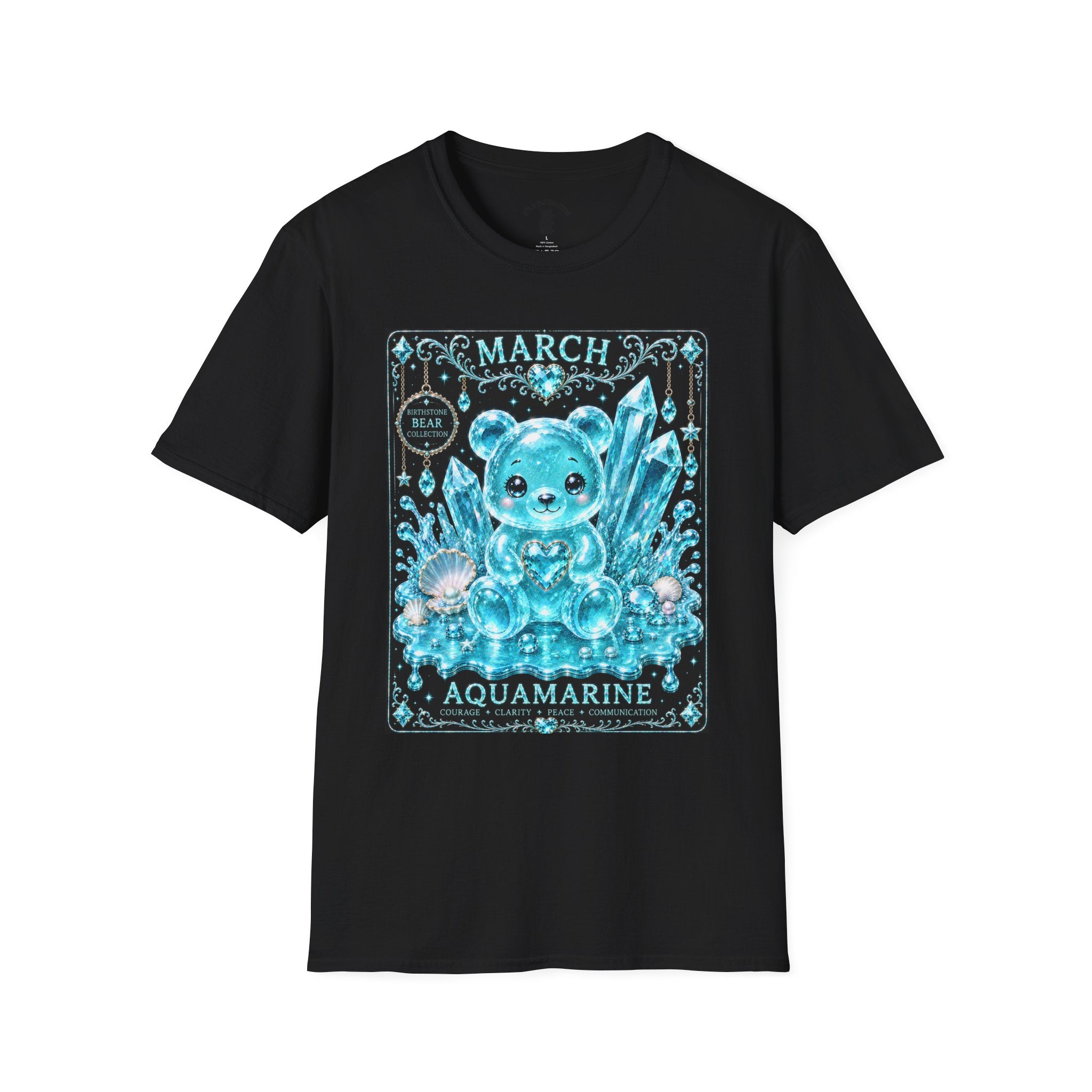 March Aquamarine Birthstone Oozy Bear Friend Special Addition- Graphic Shirt