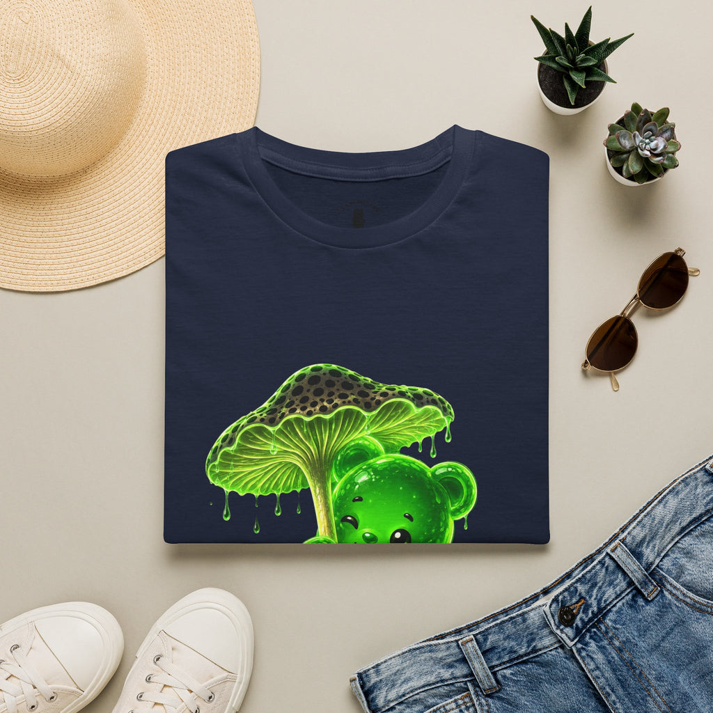 Glowing Green Neon Mushroom Special Addition, Oozy Bear Friend- Graphic Shirt