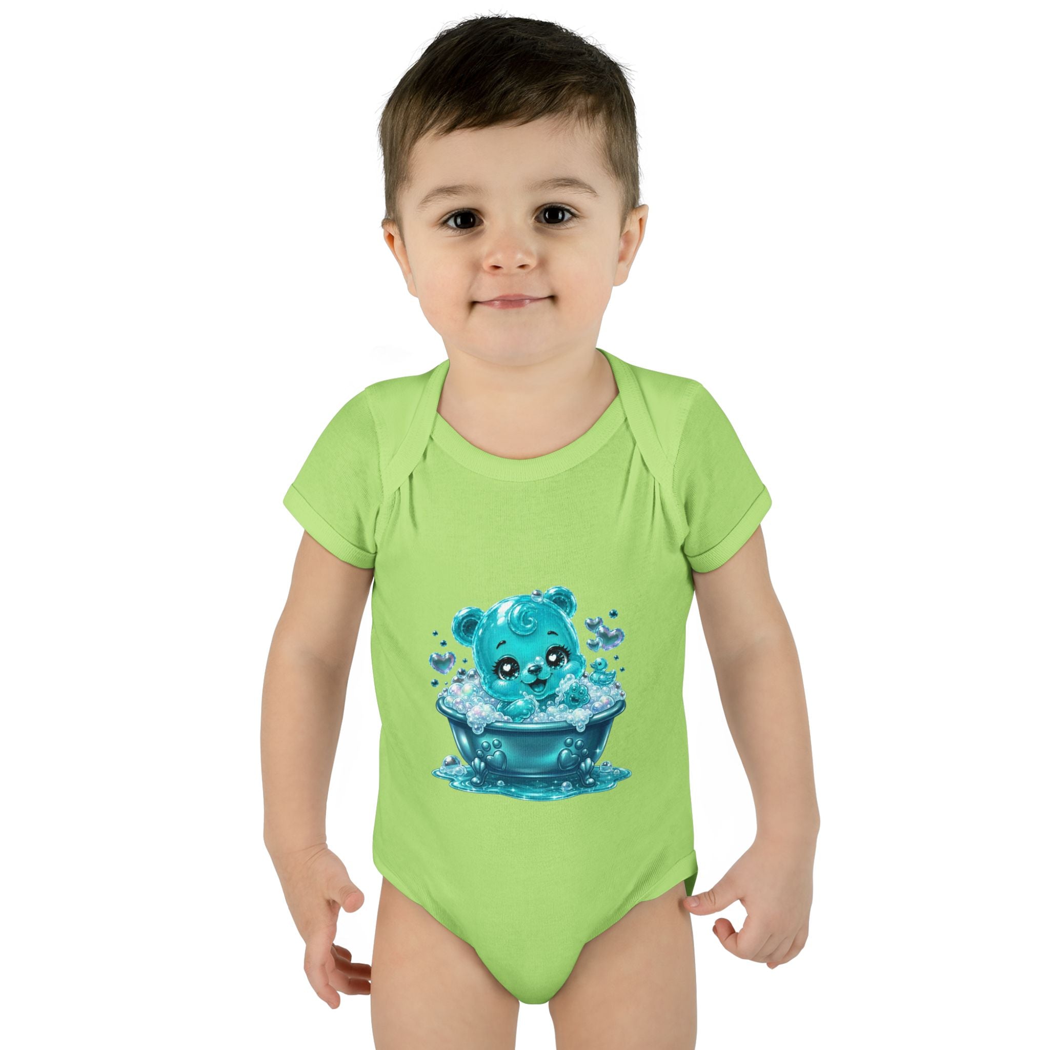 Adorable Bubble Bath Oozy Baby Gummy Bear Cutie Addition- Graphic Onesie