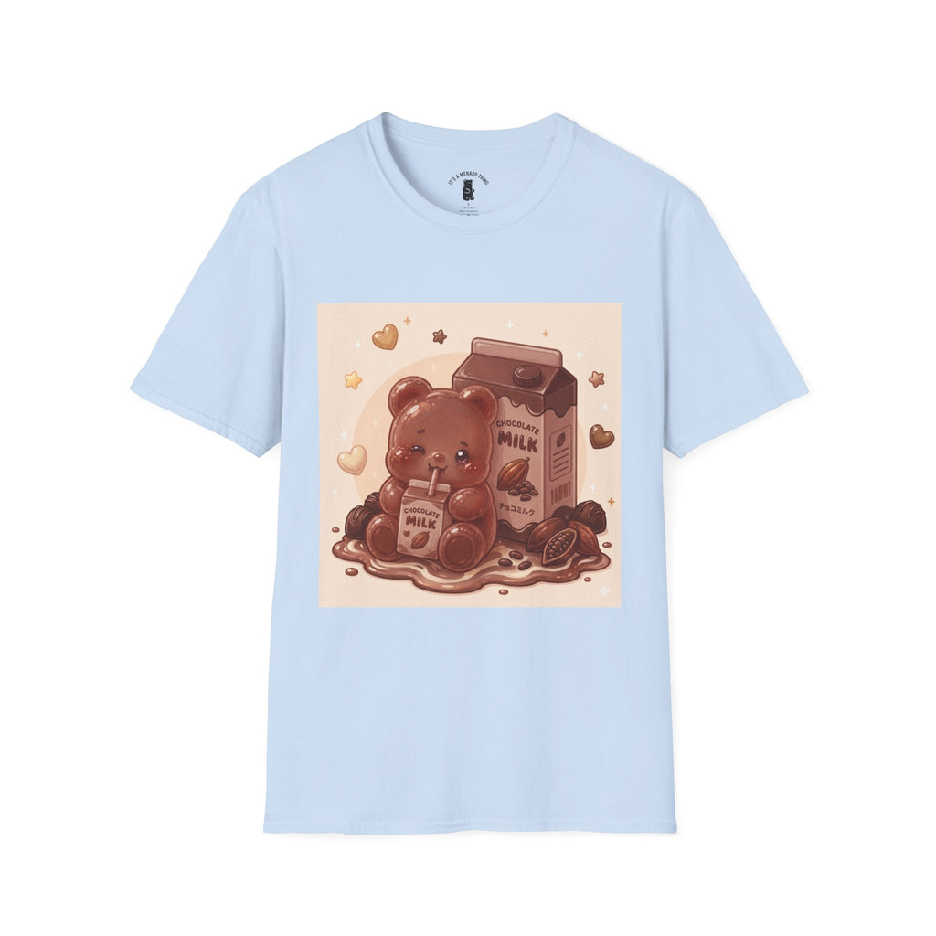 Cute Kawaii Gooey Gummy Milk Chocolate Milk Bear Cartoon Graphic T-Shirt
