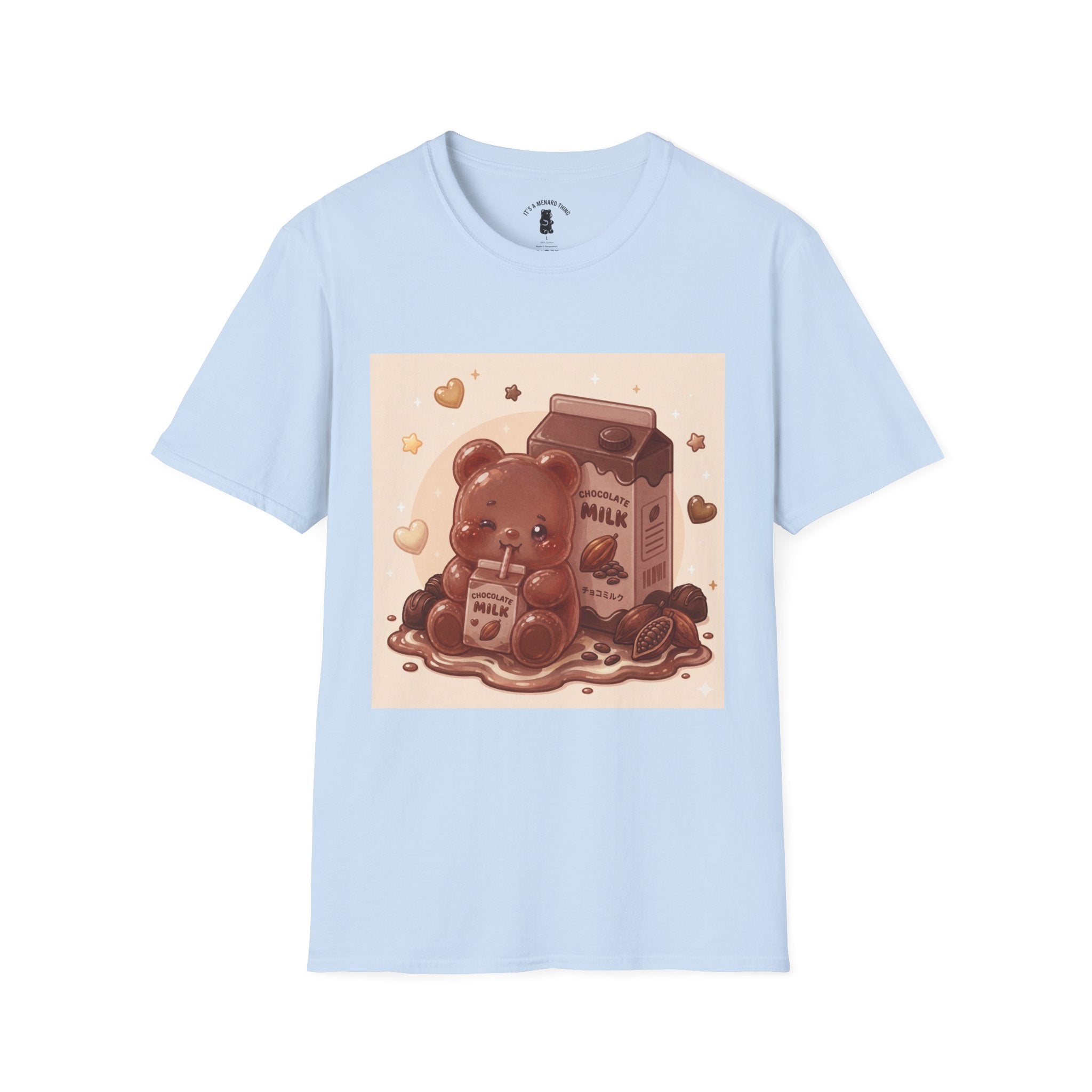 Cute Kawaii Gooey Gummy Milk Chocolate Milk Bear Cartoon Graphic T-Shirt
