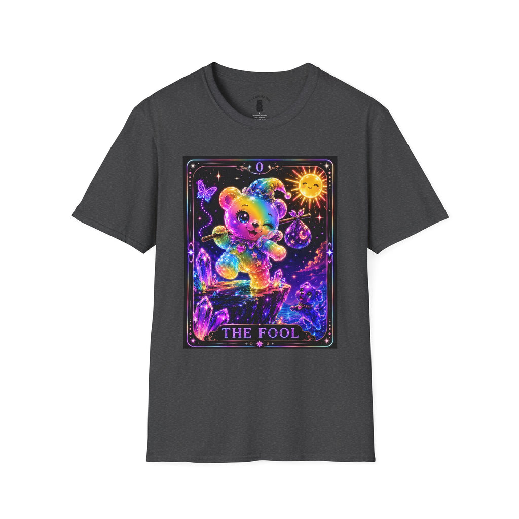 The Fool Tarot Colorful Rainbow Oozy Bear Friend- Cute Graphic Shirt
