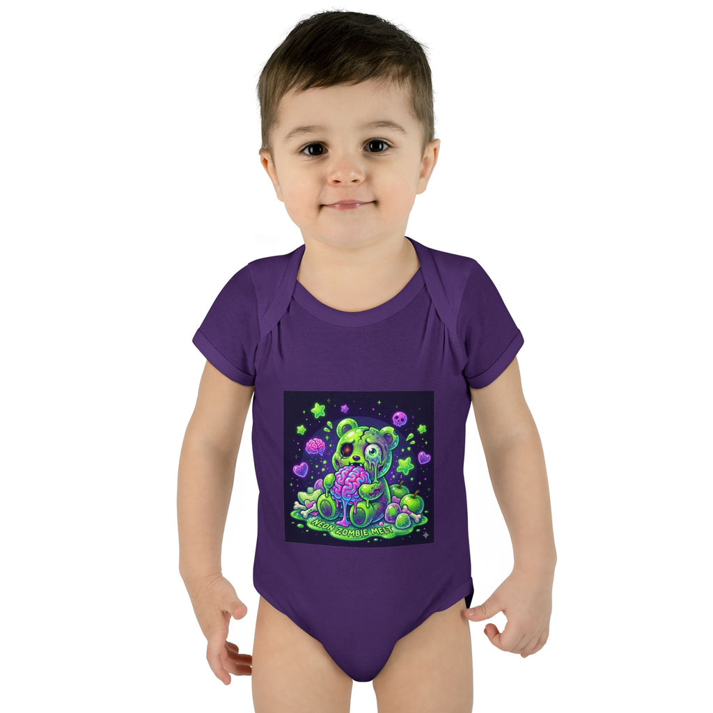 Baby Bodysuit — Neon Zombie Halloween Gooey Gummy Bear