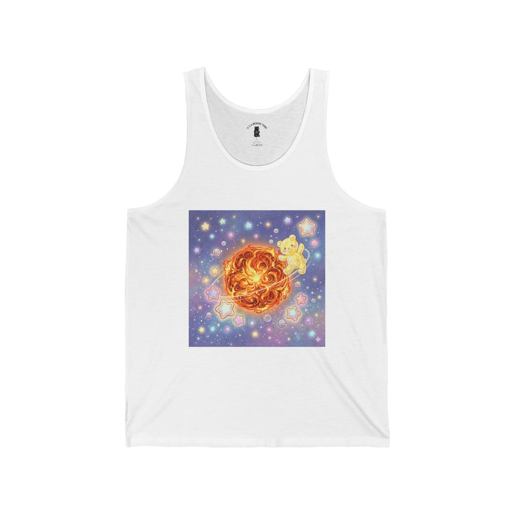 Shimmery Toasty Sun, Yellow Crystal Gooey Gummy Bear— Cute Celestial Summer Tee