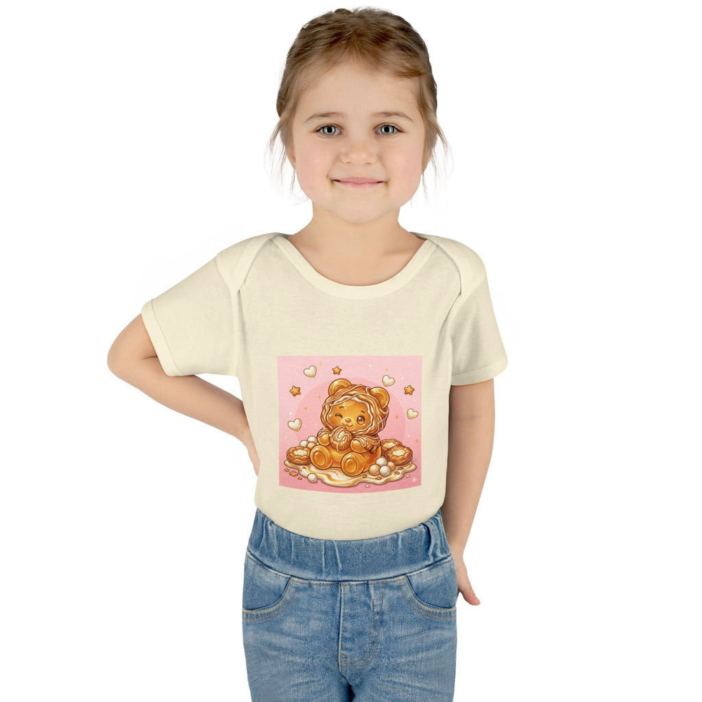 Cheese Danish Gooey Gummy bear in Puff PJs- Baby Onesie