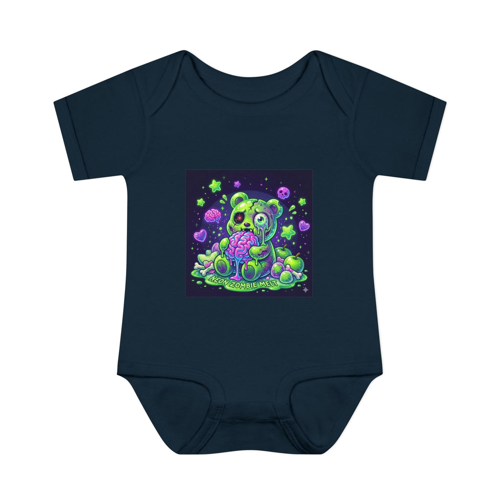 Baby Bodysuit — Neon Zombie Halloween Gooey Gummy Bear
