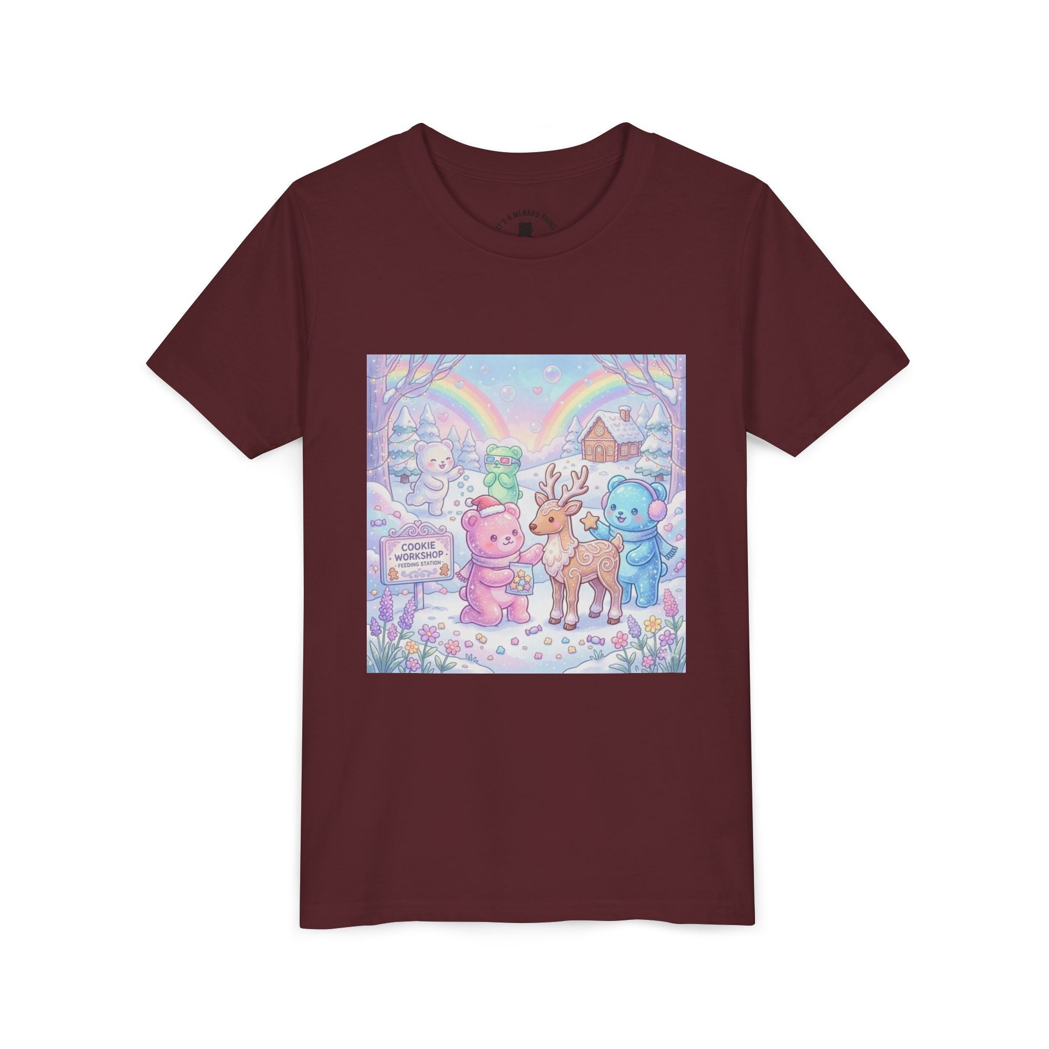 Gooey Gummies Feed Reindeer Graphic Youth Shirt
