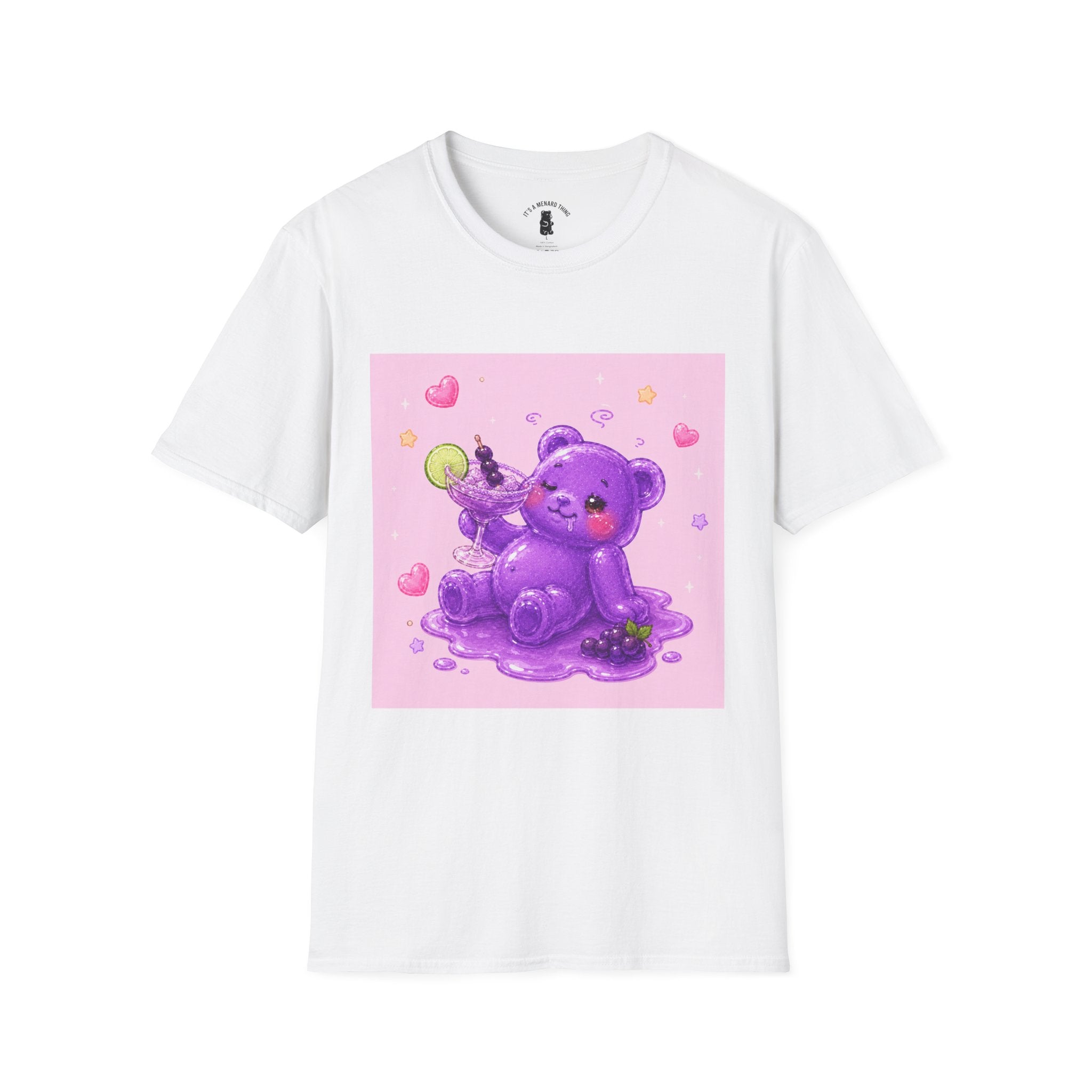 Special Wine to Dine, Purple Oozy Boozy Gummy Drinking Pal- Kawaii Graphic Shirt