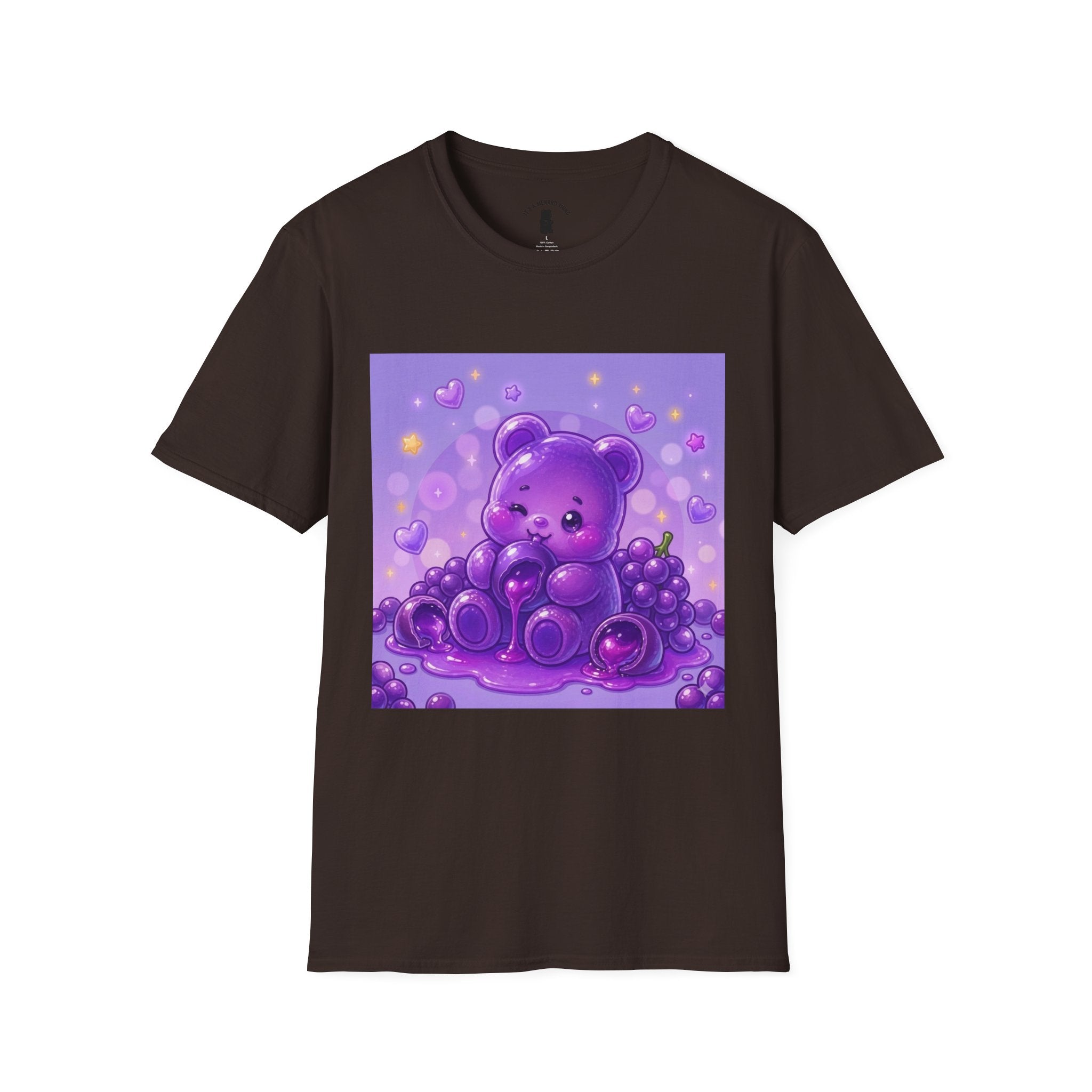 Gooey Purple Grape Gummy Bear  – Kawaii Teddy Graphic Tee