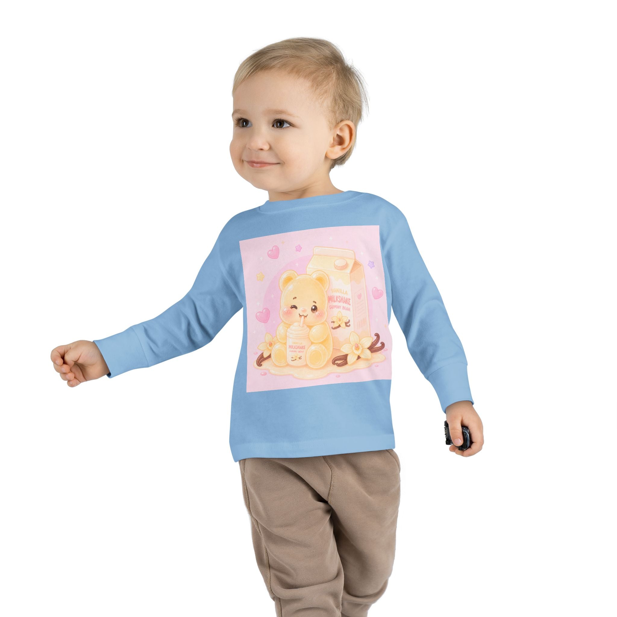Vanilla Milkshake Oozy Bear Friend- Graphic Long Sleeve Shirt