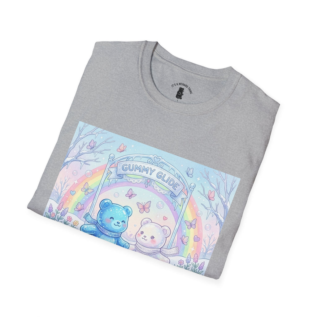 Ice Skating Romantic Adventure, Dou Gooey Gummy Bears— Kawaii Graphic T-Shirt