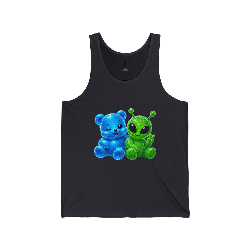 Alien & Blue Oozy Bear Gummy Friend Special Addition- Graphic Tank Top