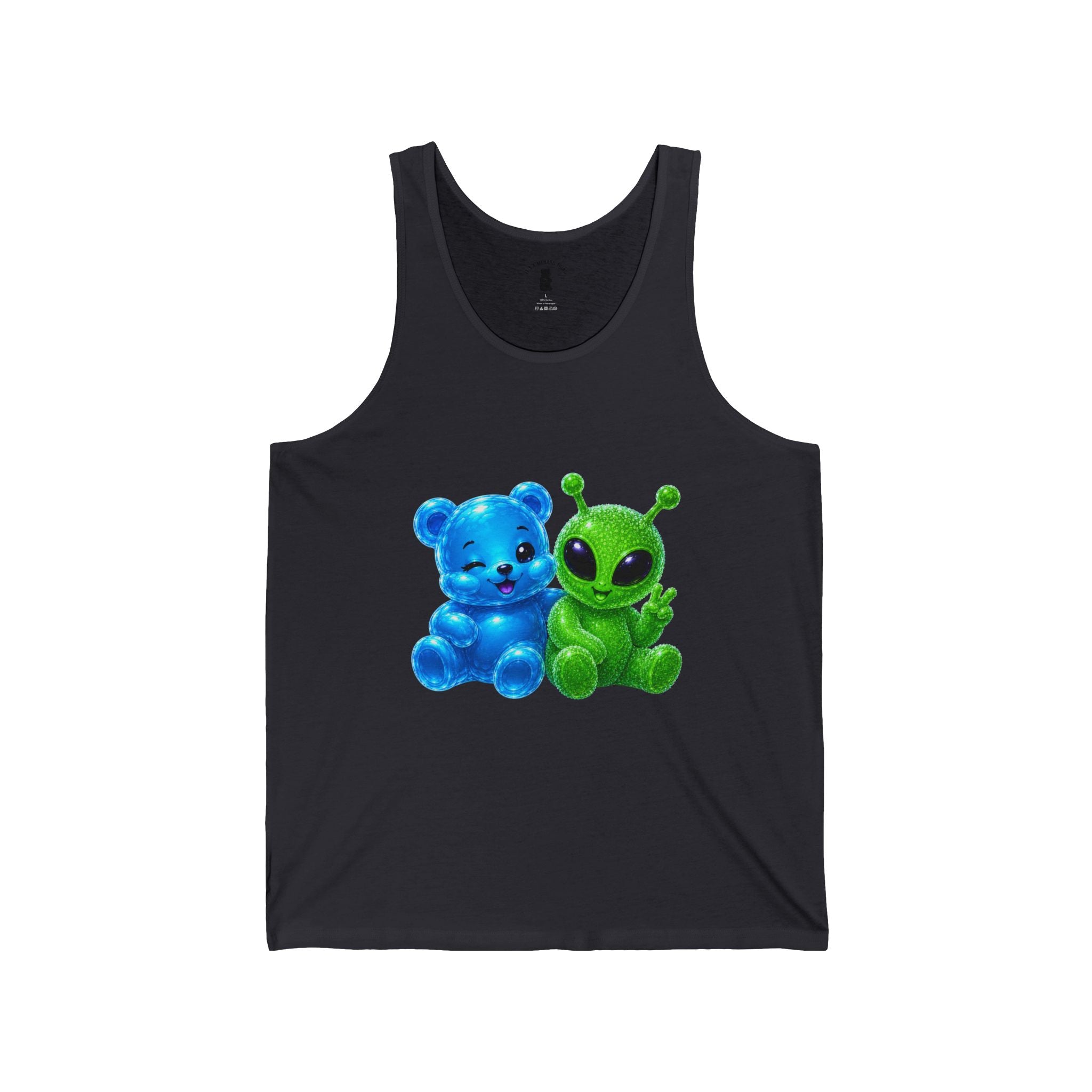 Alien & Blue Oozy Bear Gummy Friend Special Addition- Graphic Tank Top